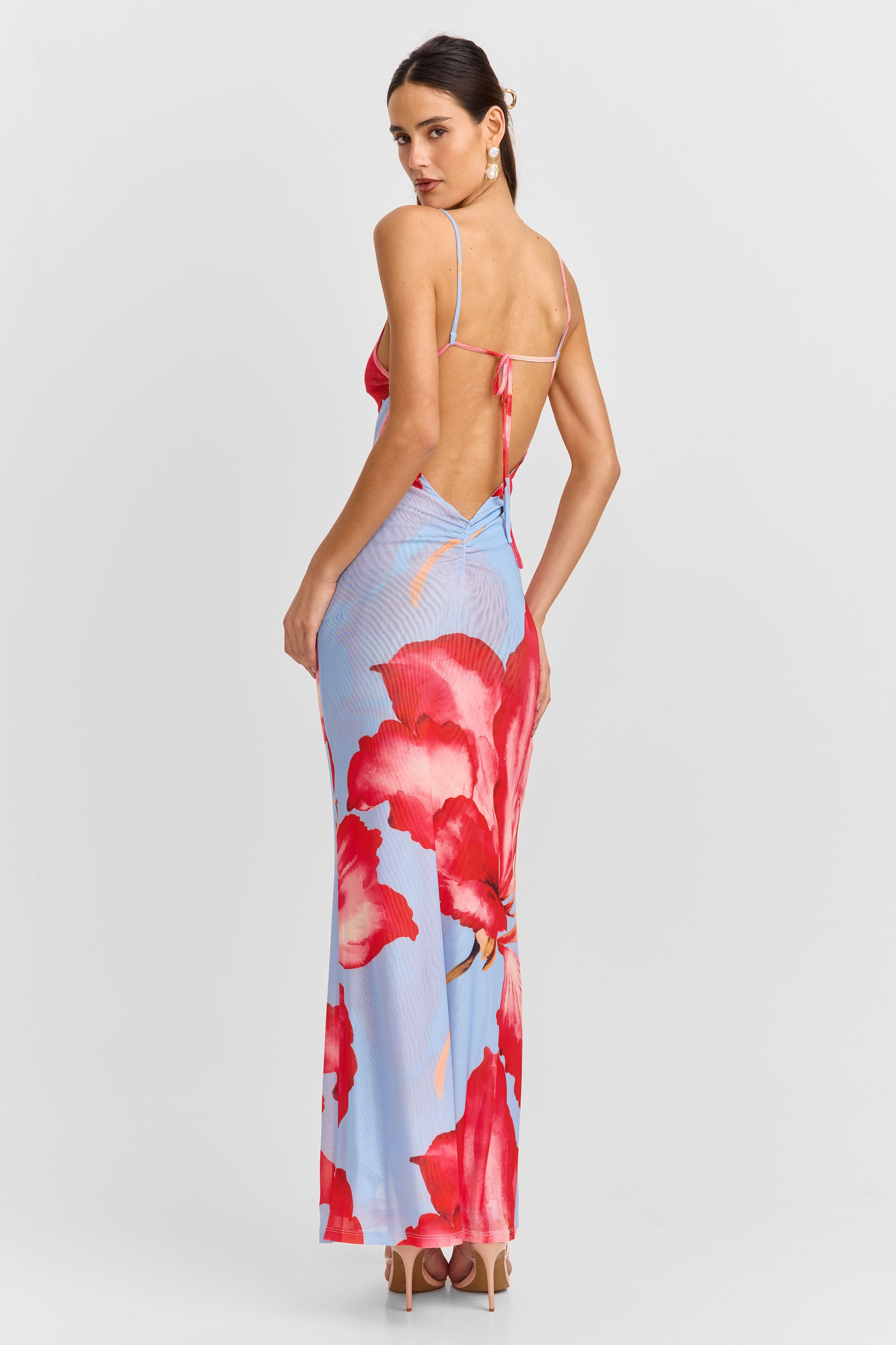 Vera Maxi Dress Blue Print