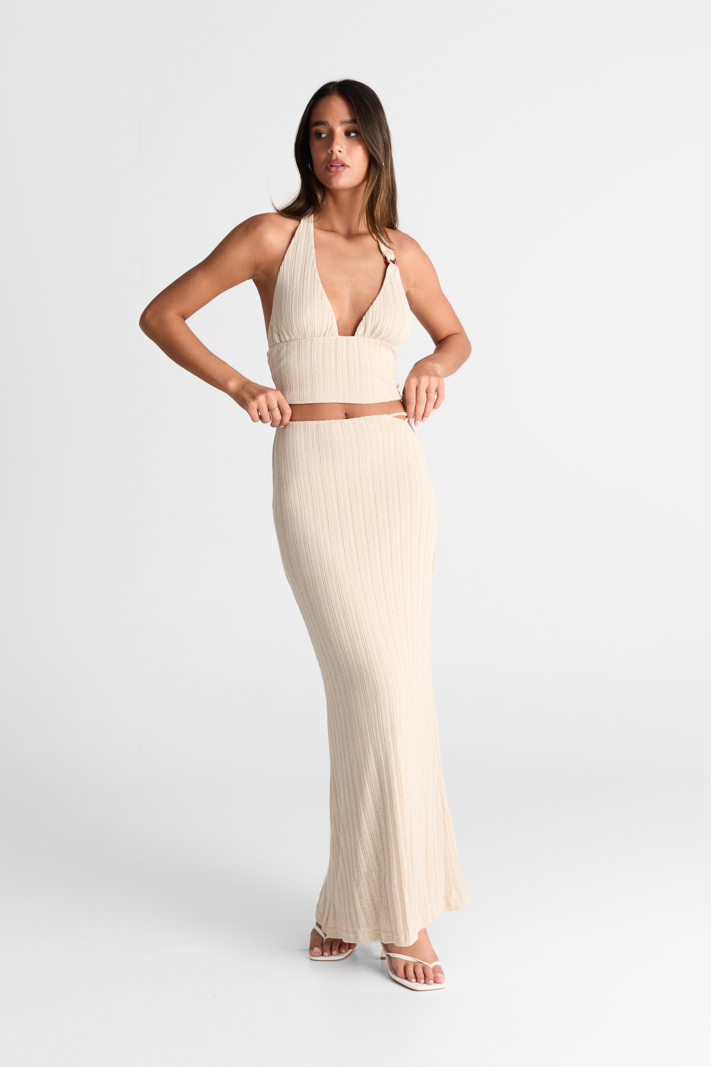 Eden Maxi Skirt Almond