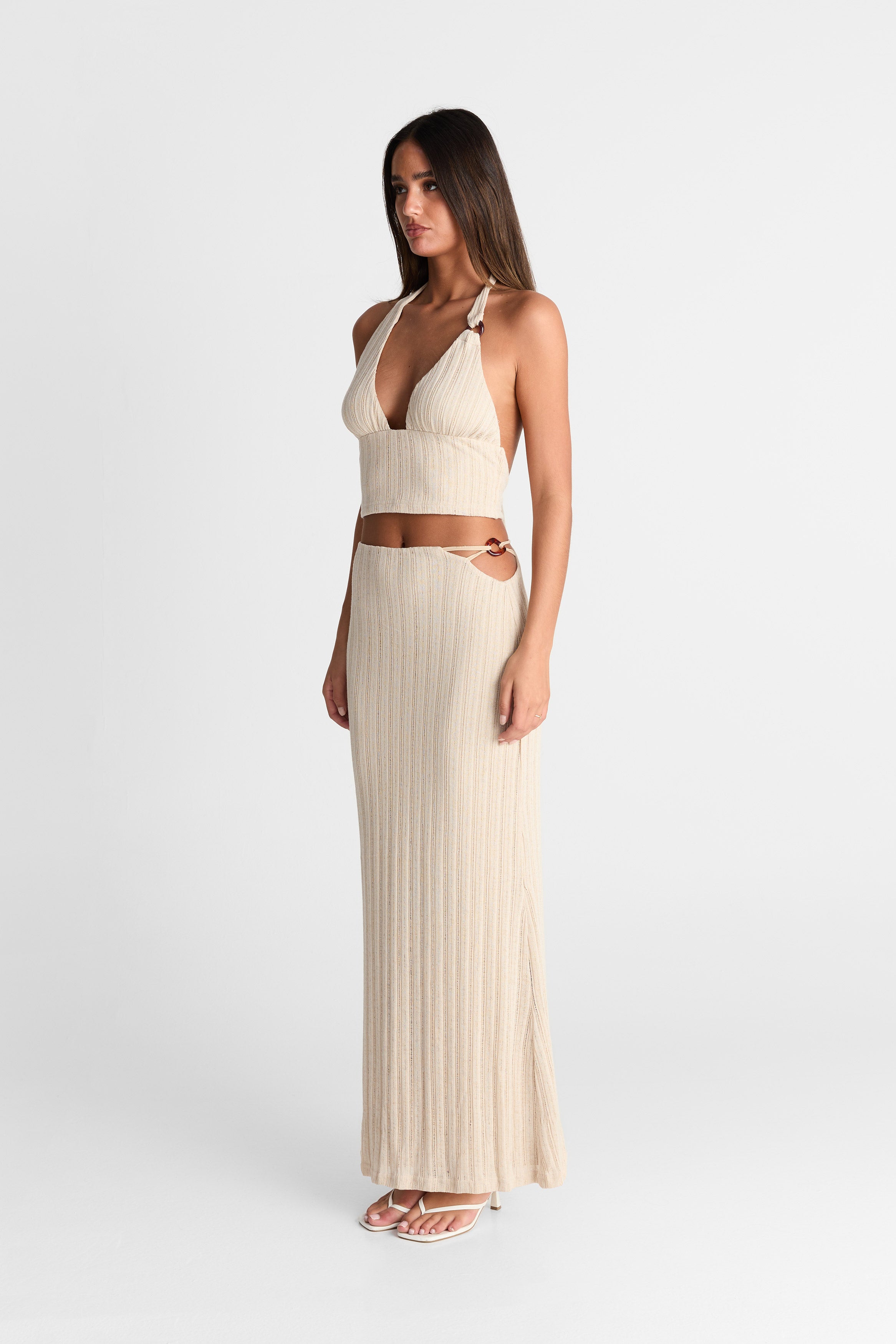 Eden Maxi Skirt Almond