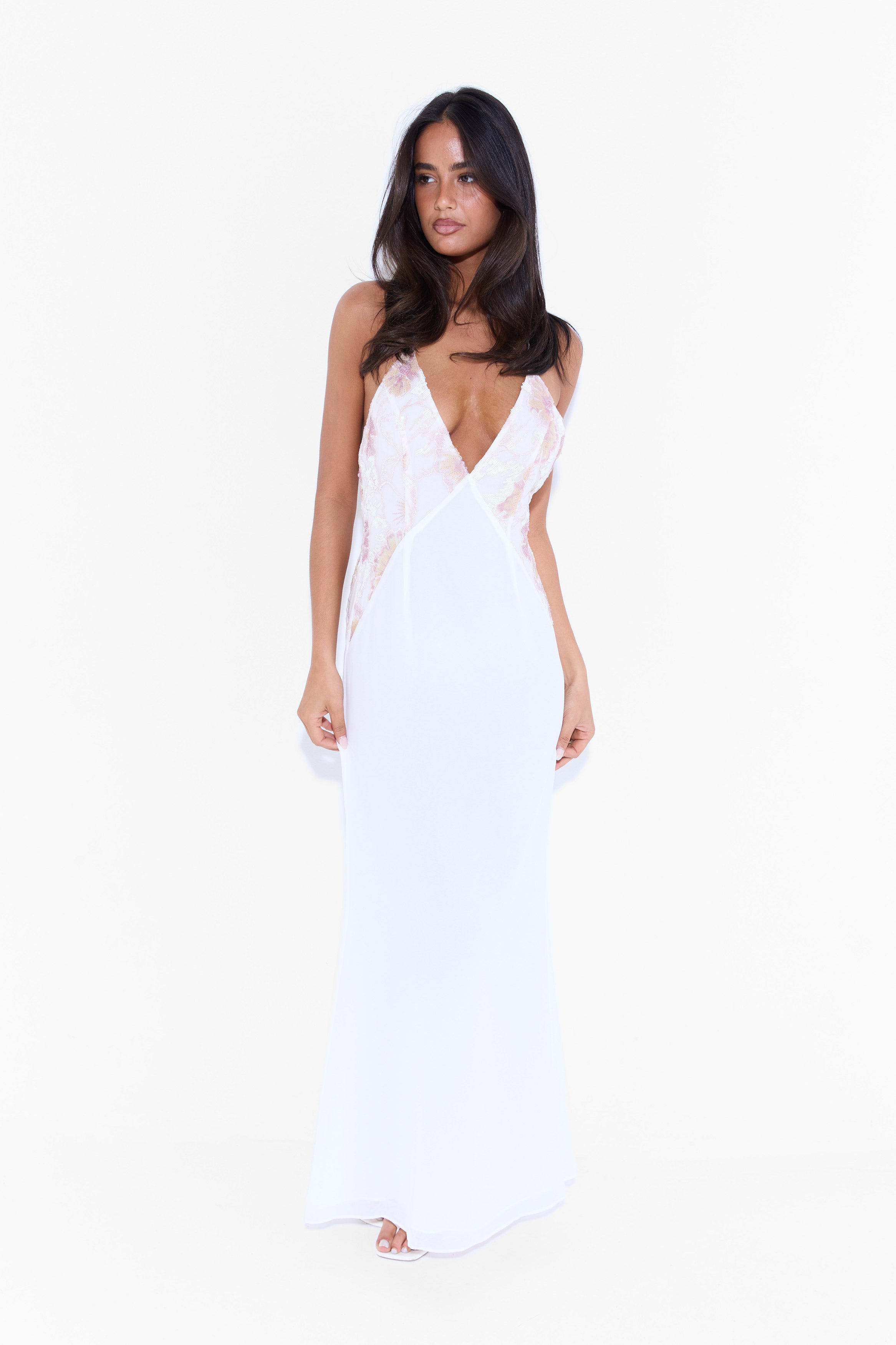 Elara Maxi Dress White