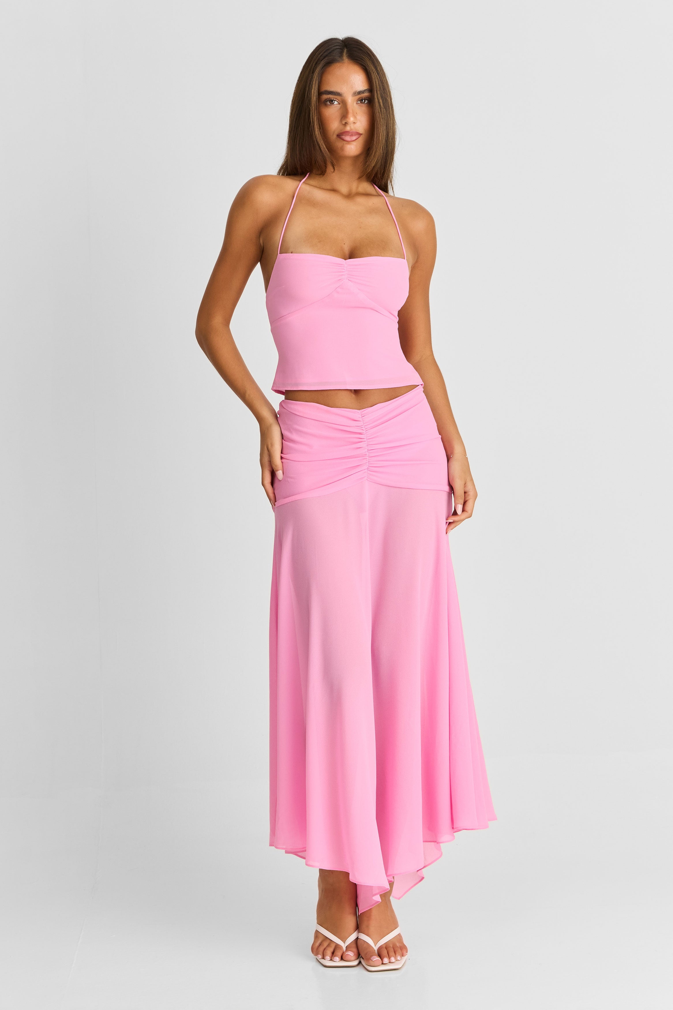 Sage Maxi Skirt Pink