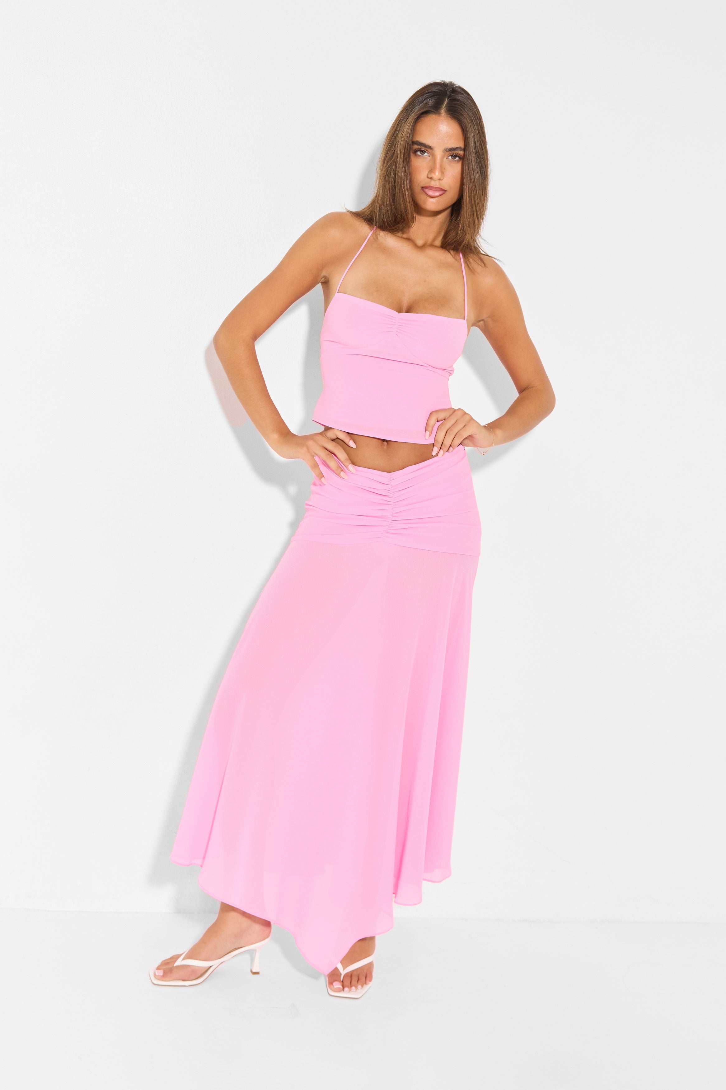 Sage Maxi Skirt Pink