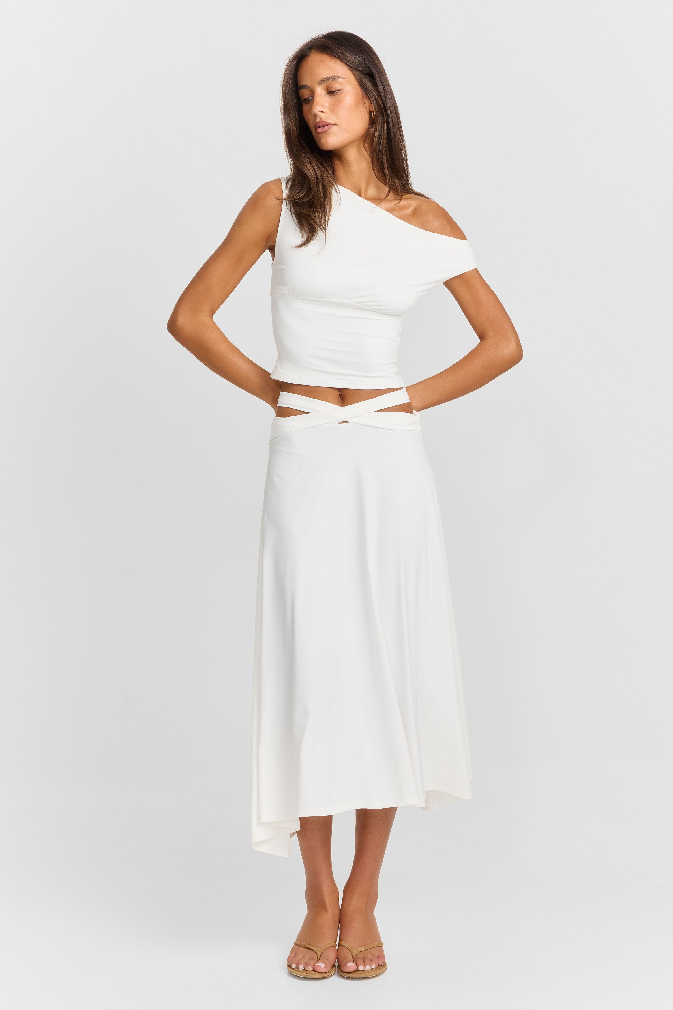 Bloom Maxi Skirt White
