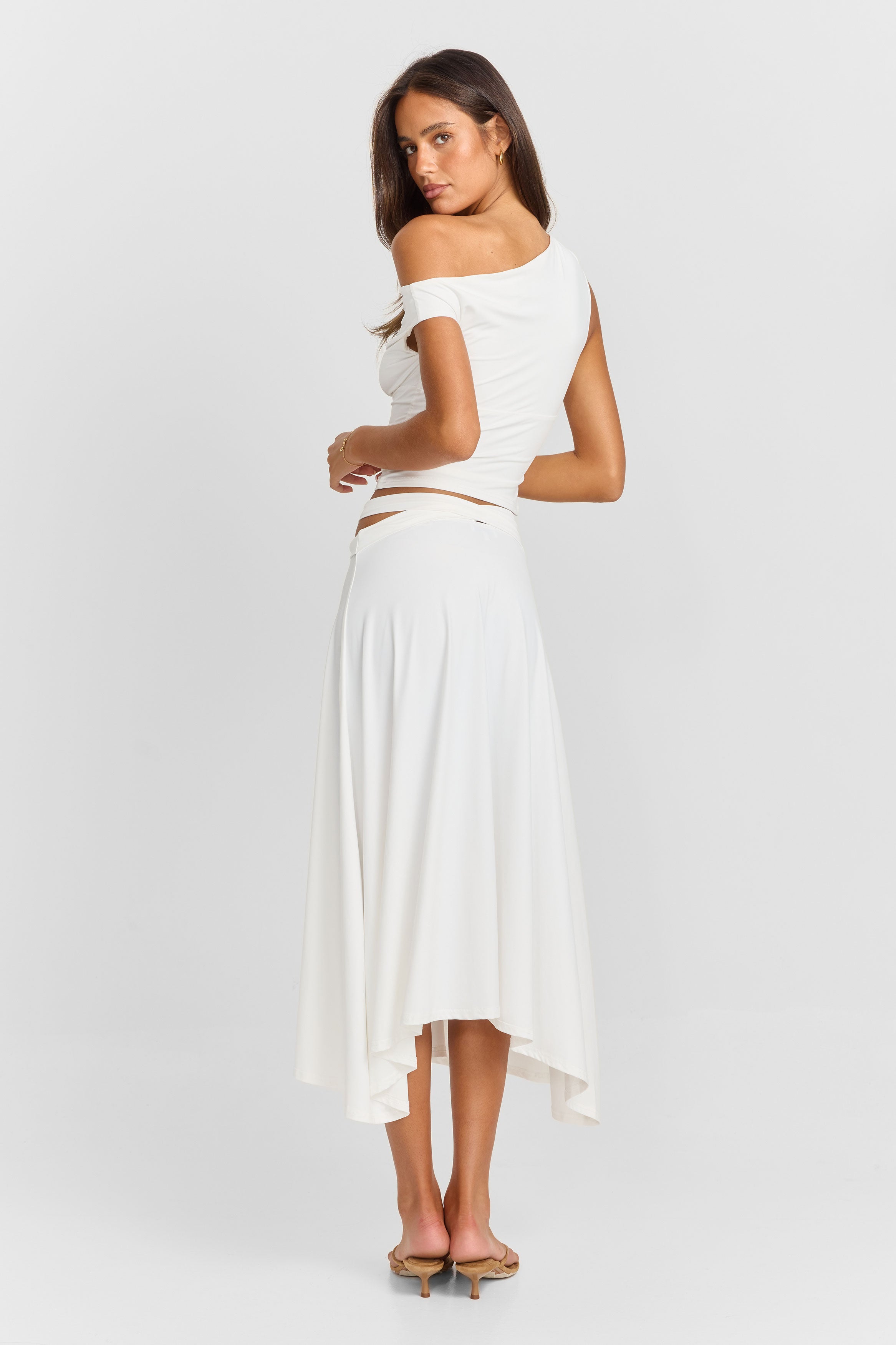 Bloom Maxi Skirt White