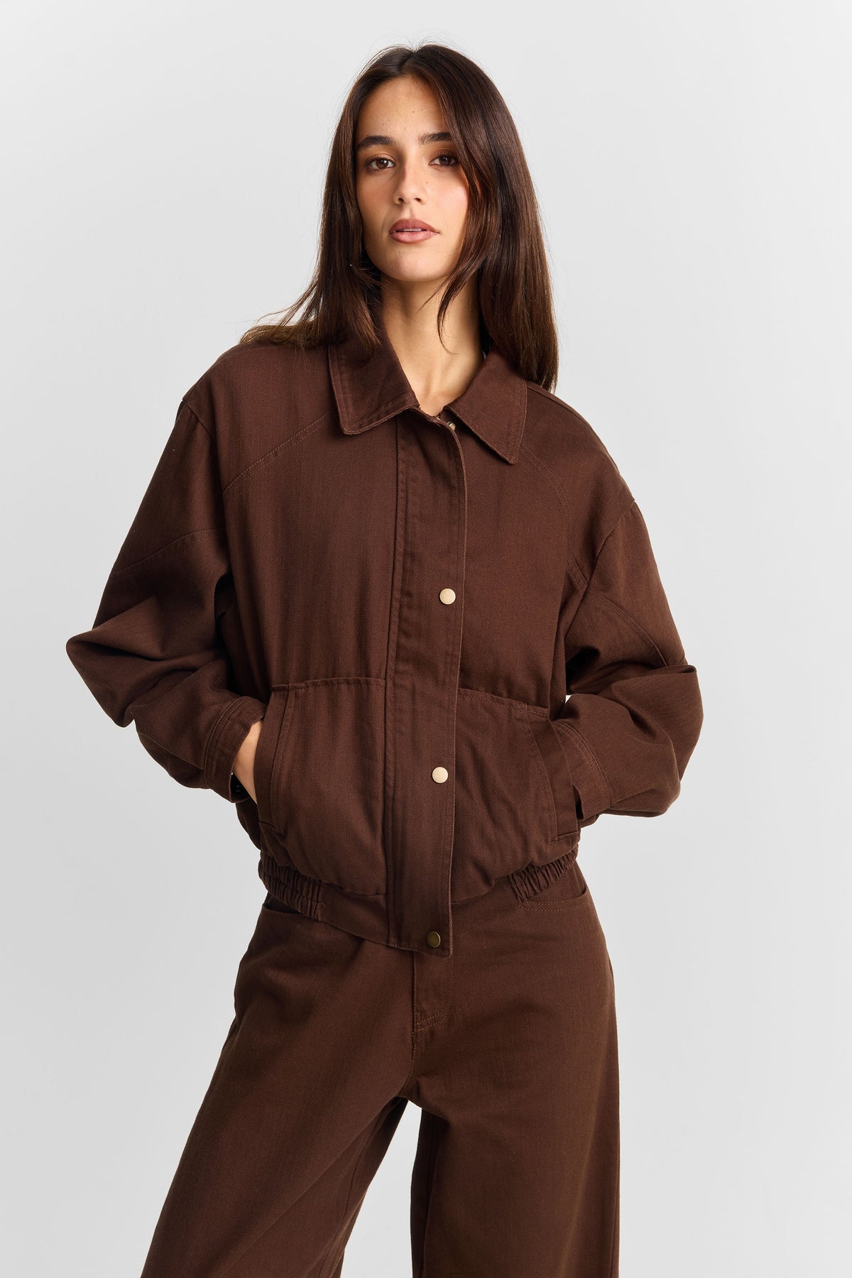 Delphine Denim Jacket Brown