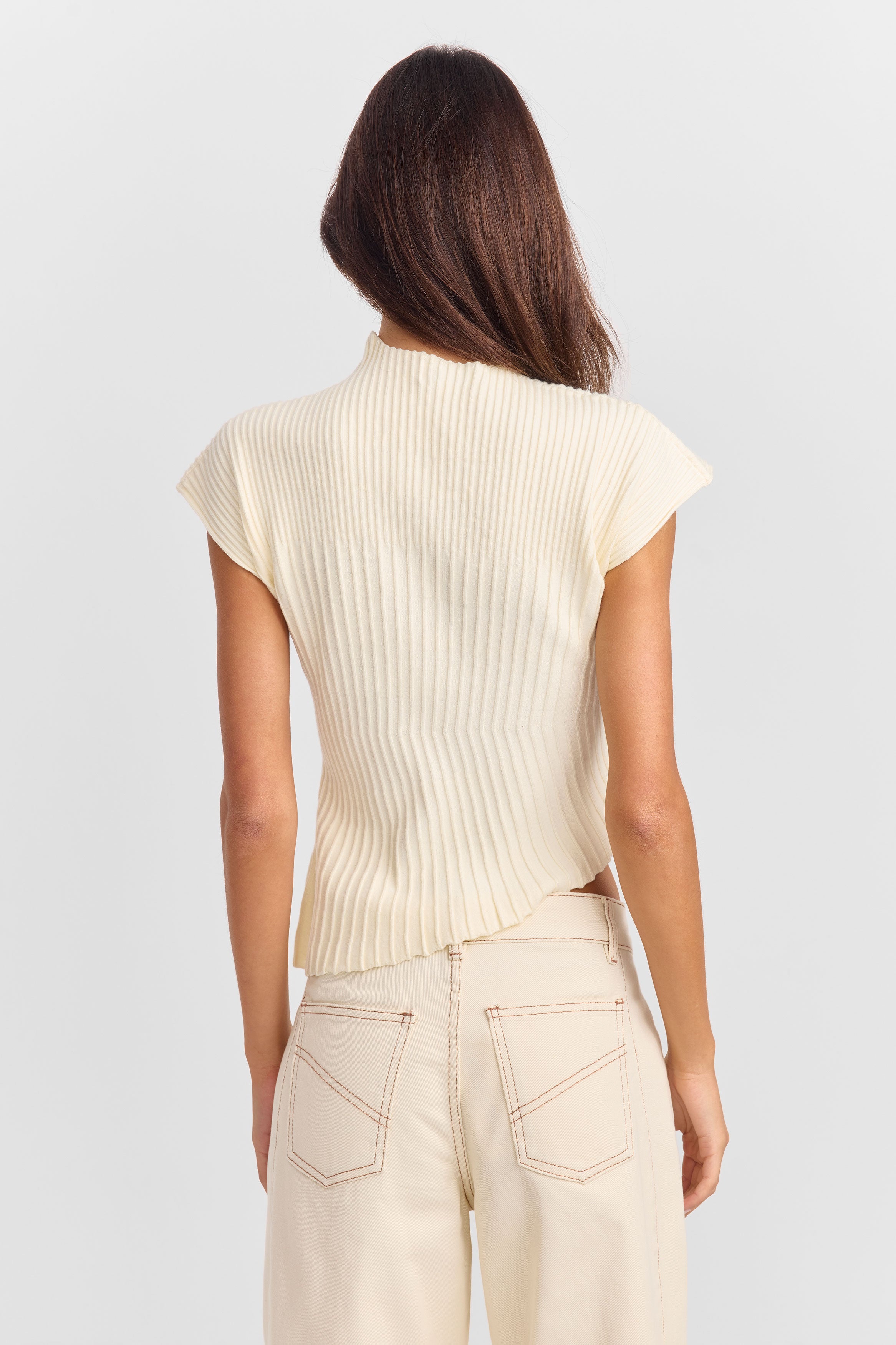 June Knit Top White