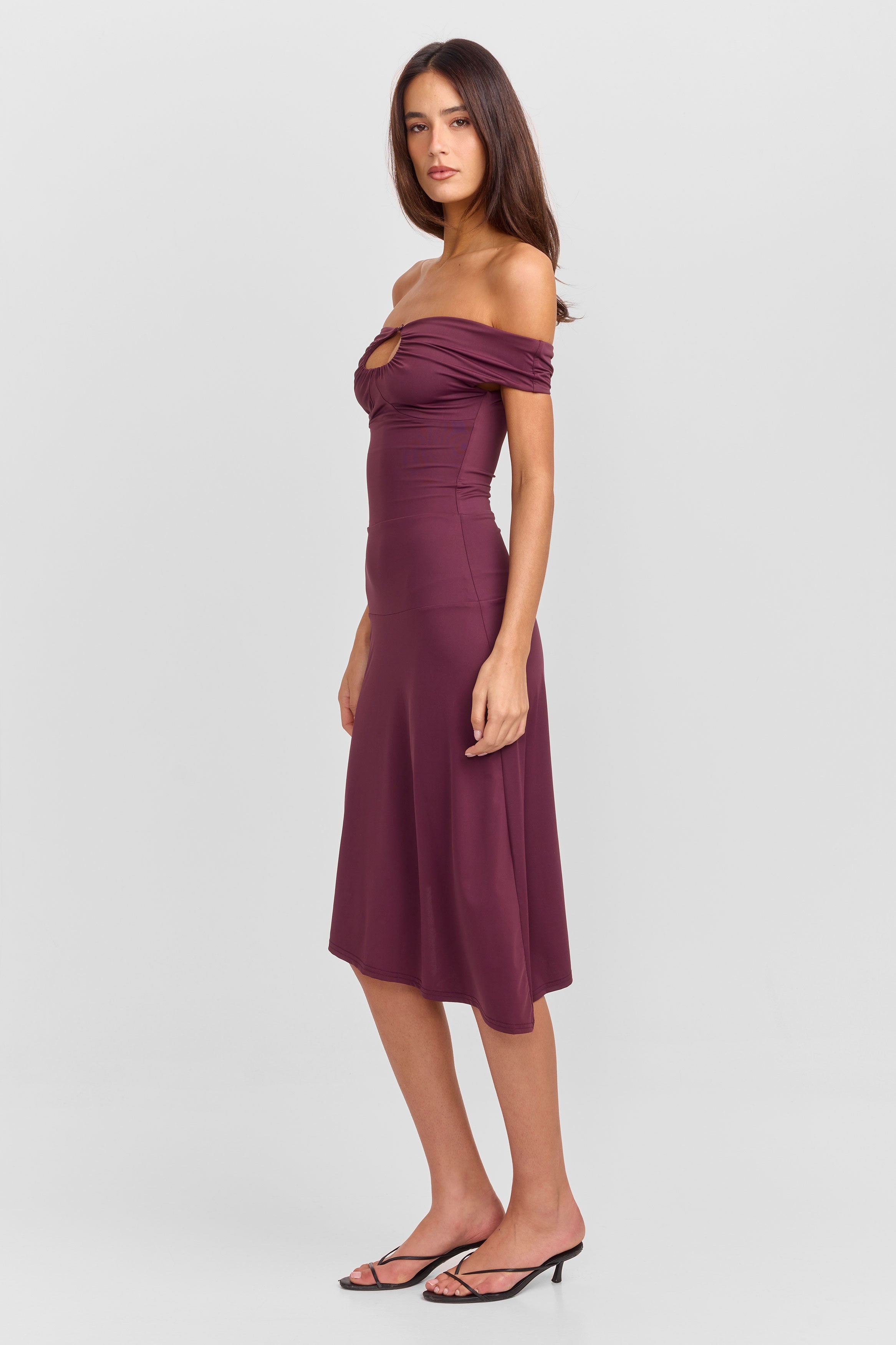 Holly Midi Dress Berry
