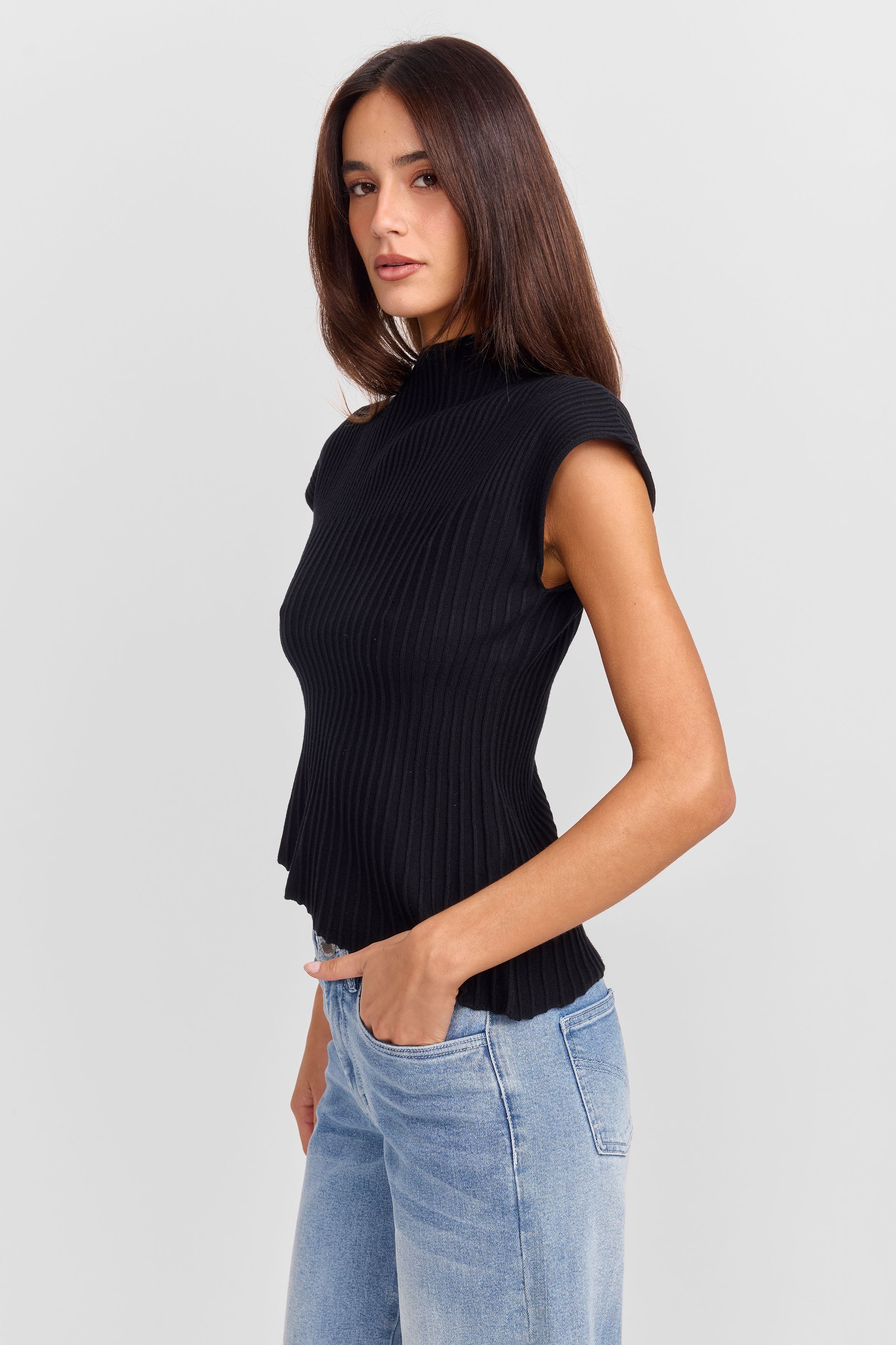 June Knit Top Black