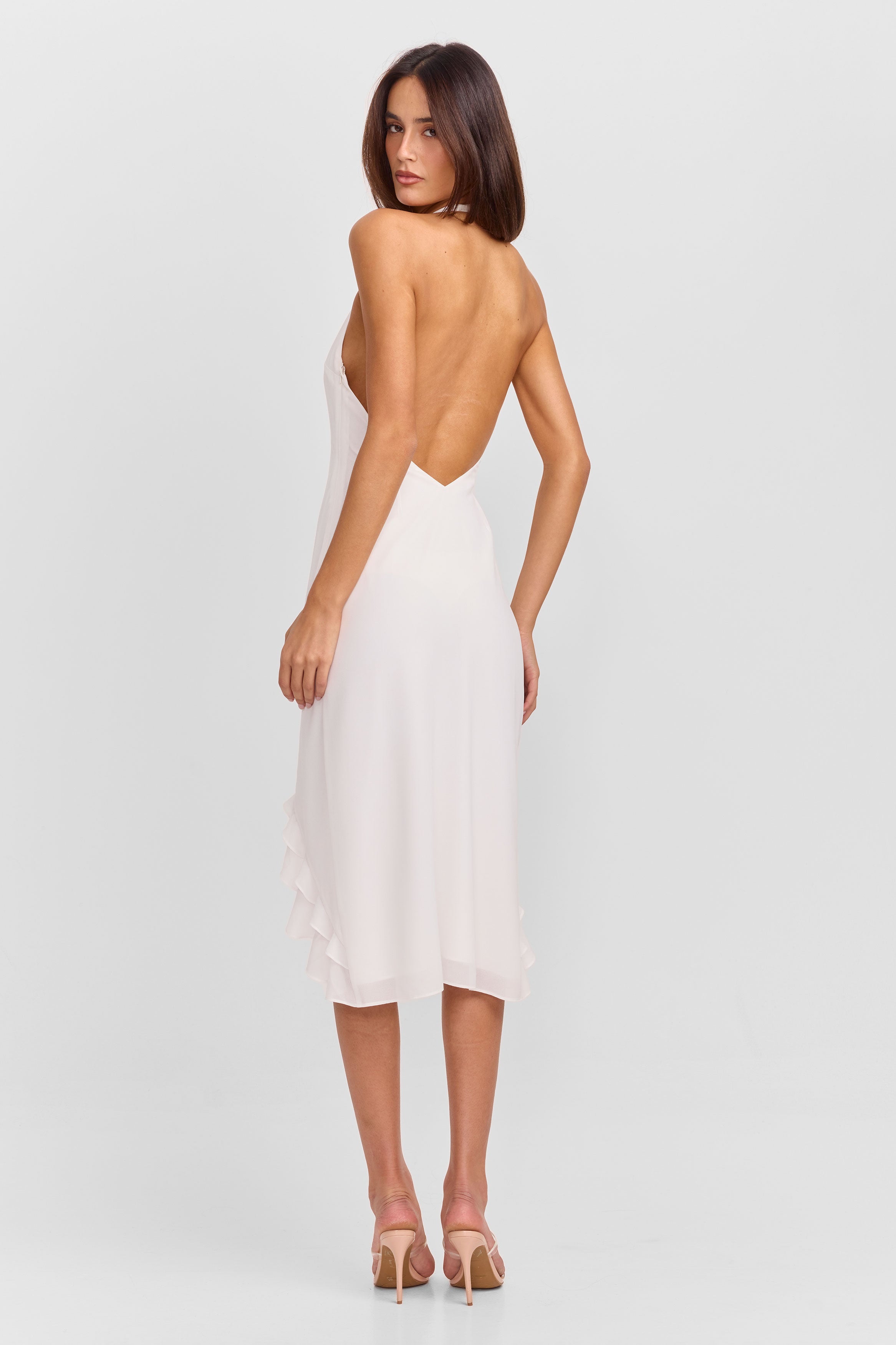 Cora Midi Dress White