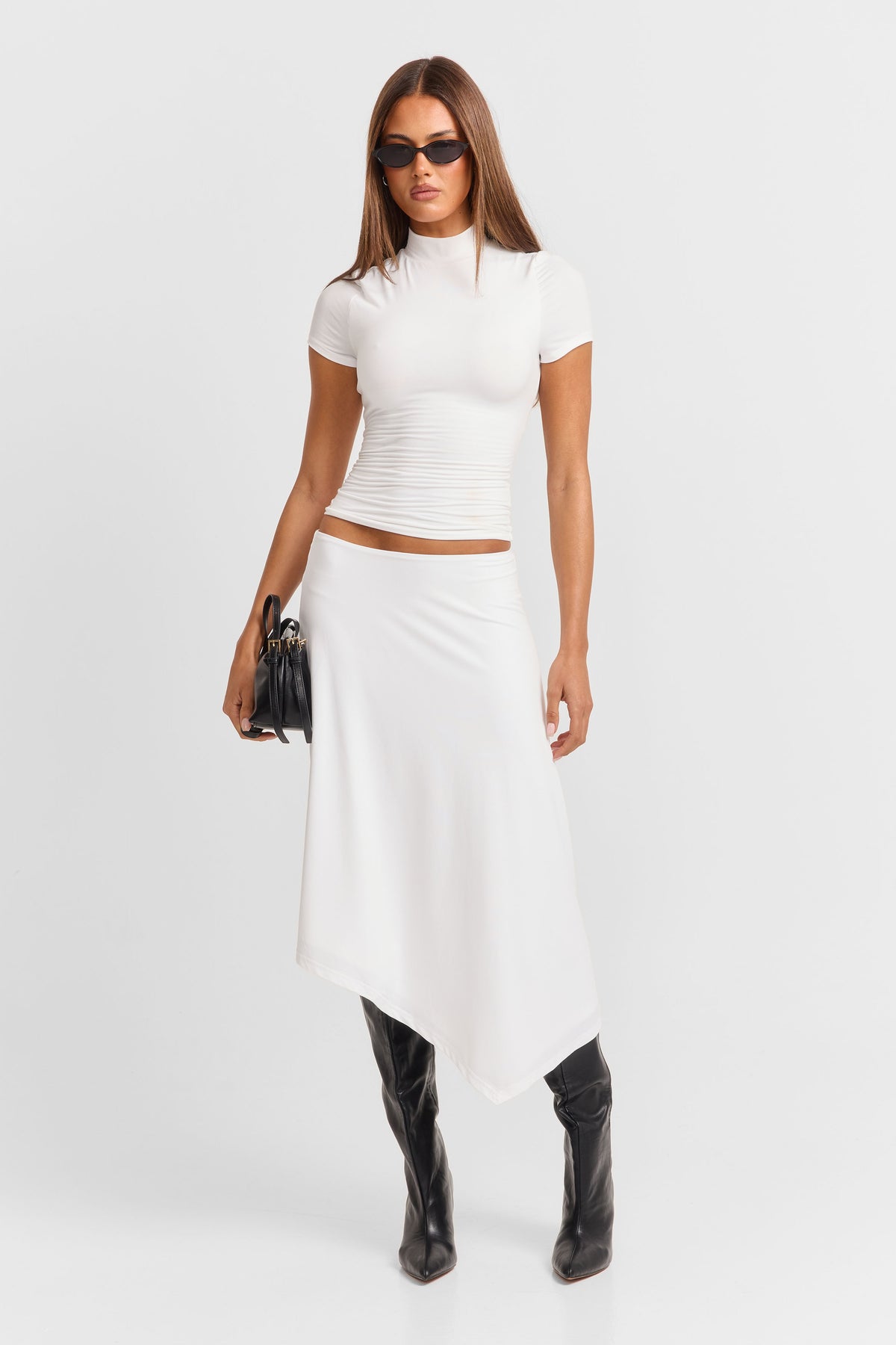 Madeleine Midi Skirt White