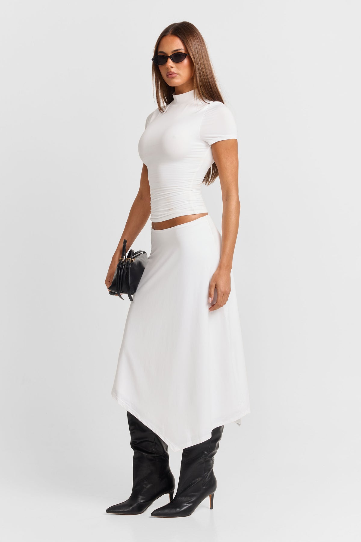 Madeleine Midi Skirt White