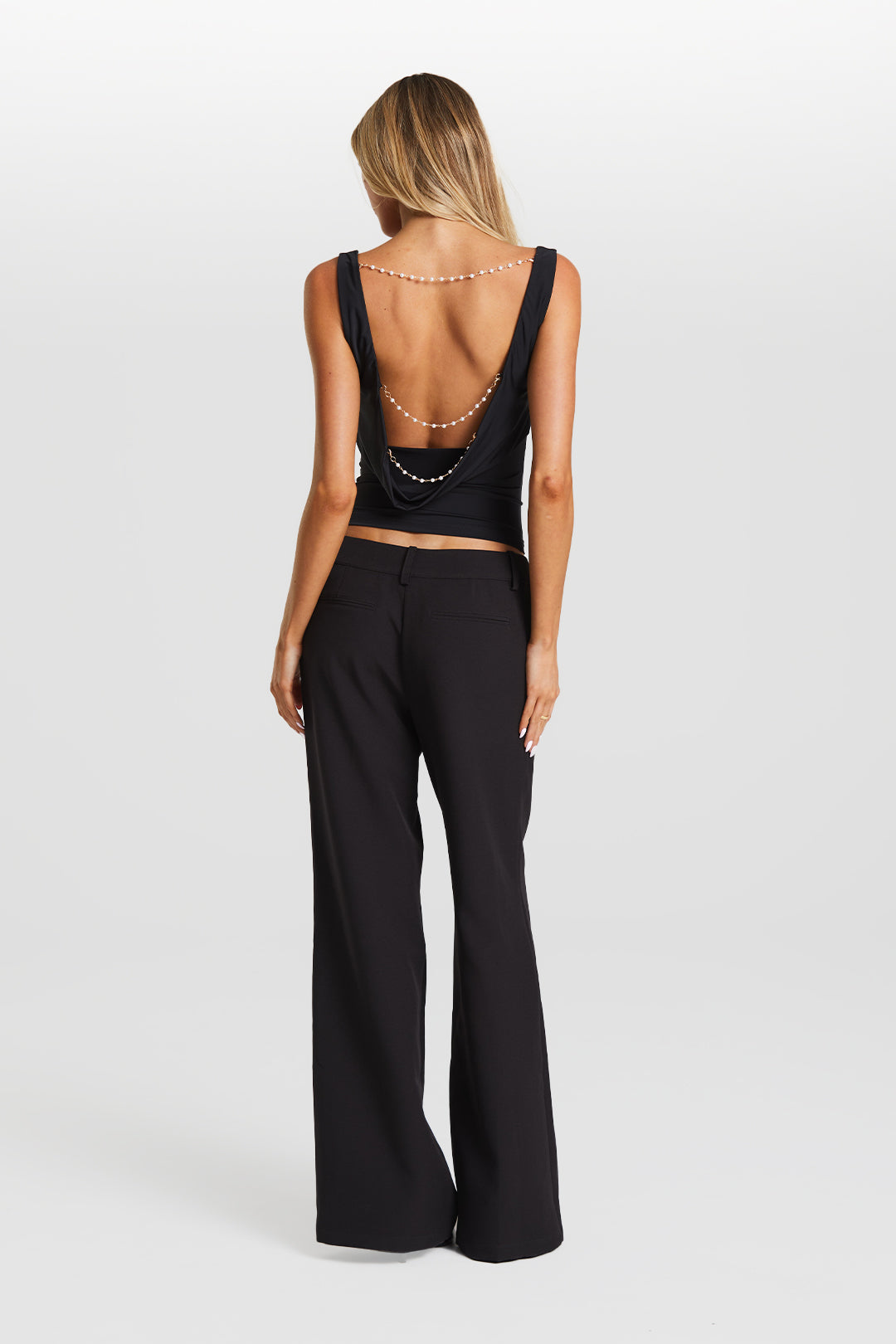 Naomi Pearl Top Black