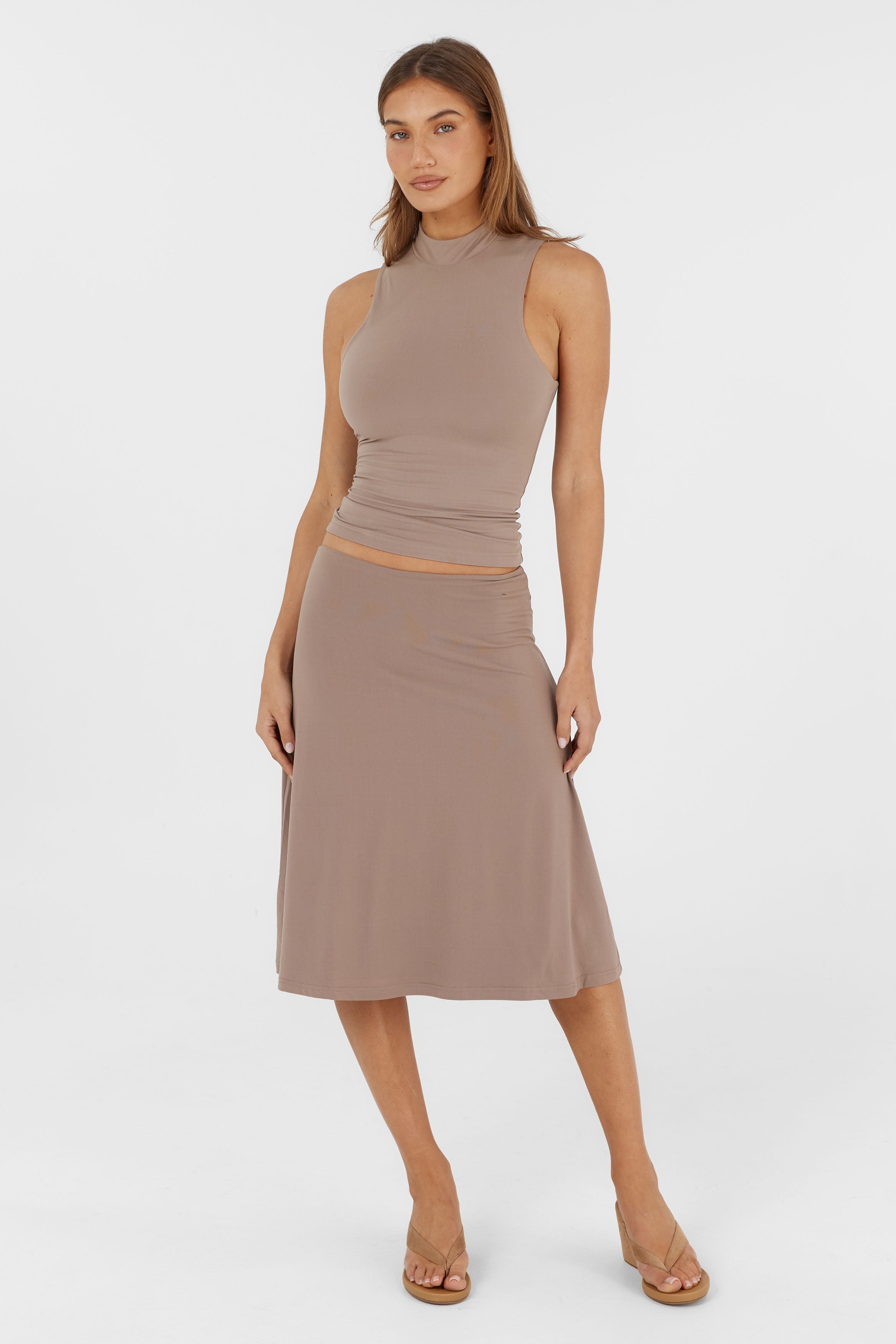 Adeline Midi Skirt Natural