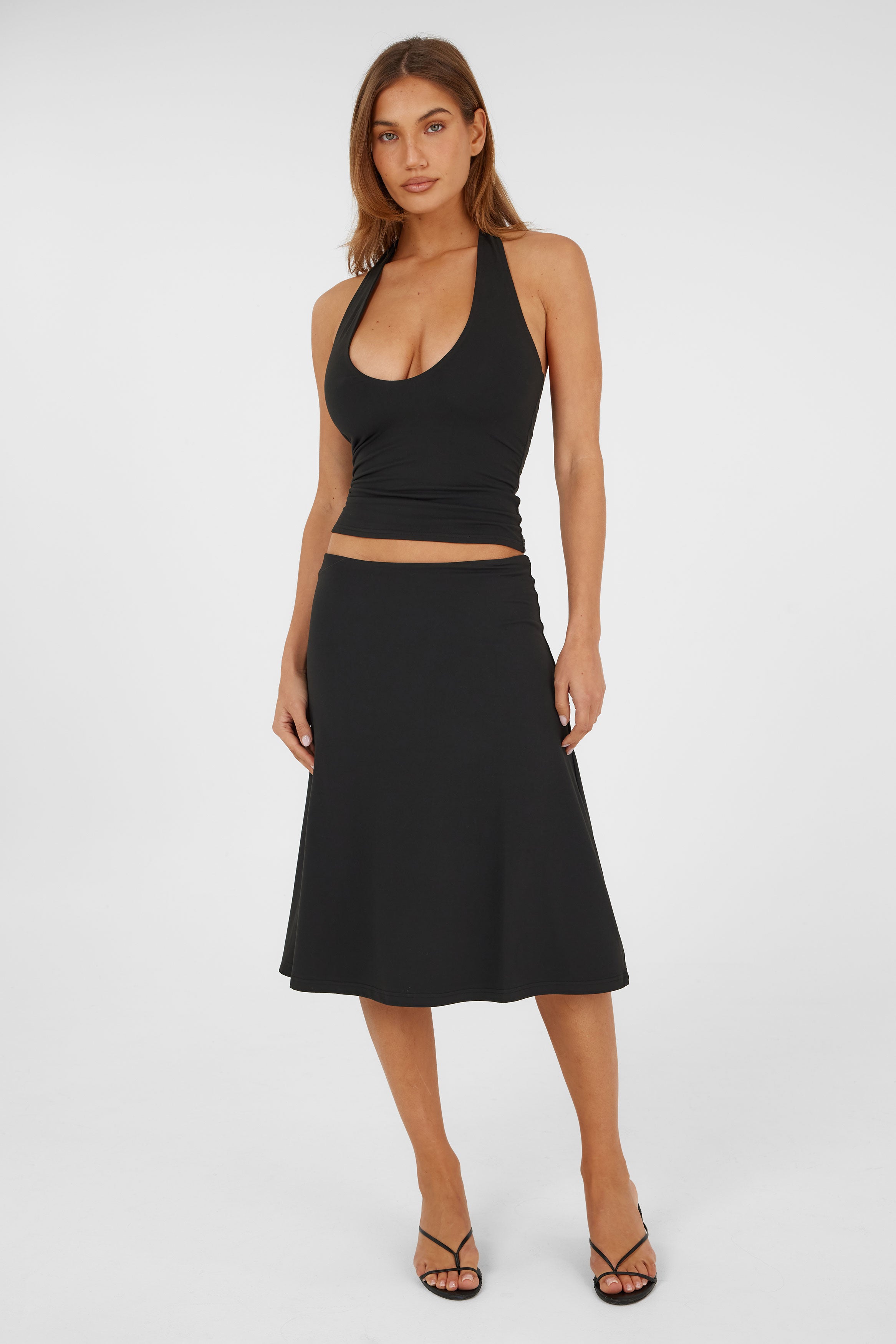Adeline Midi Skirt Black