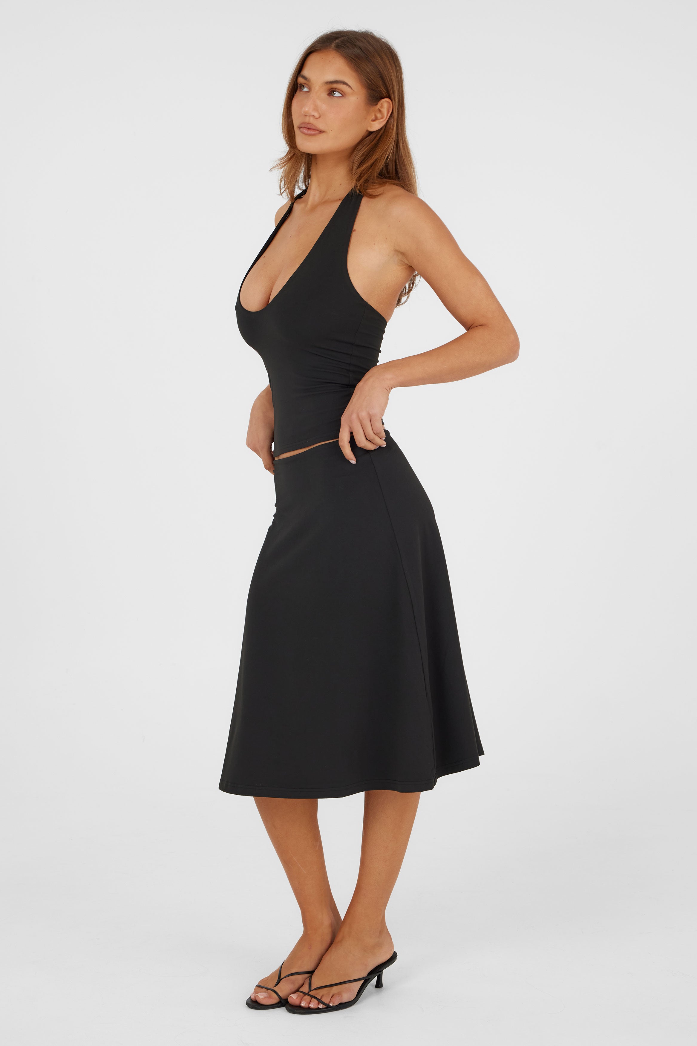 Adeline Midi Skirt Black