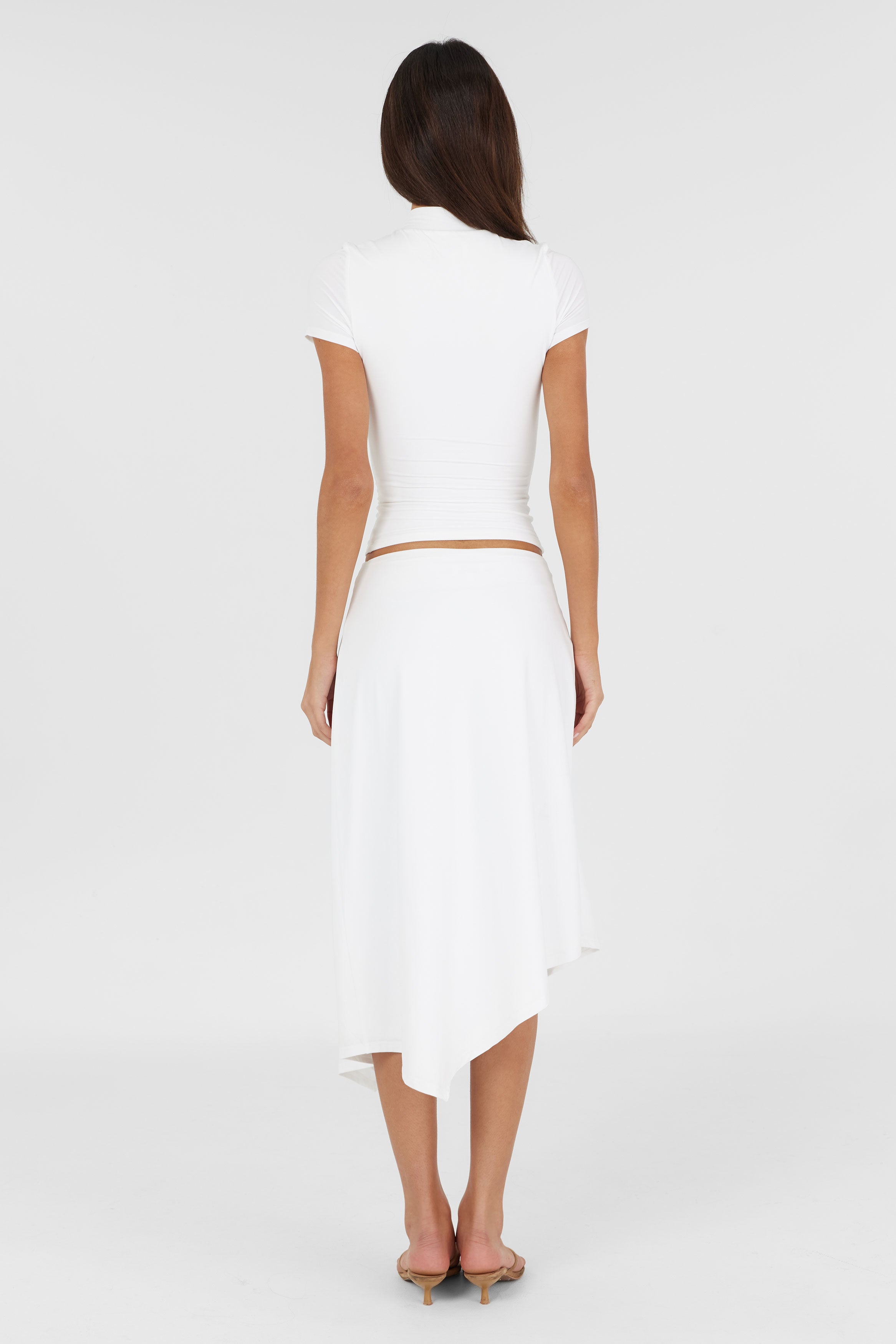 Madeleine Midi Skirt White