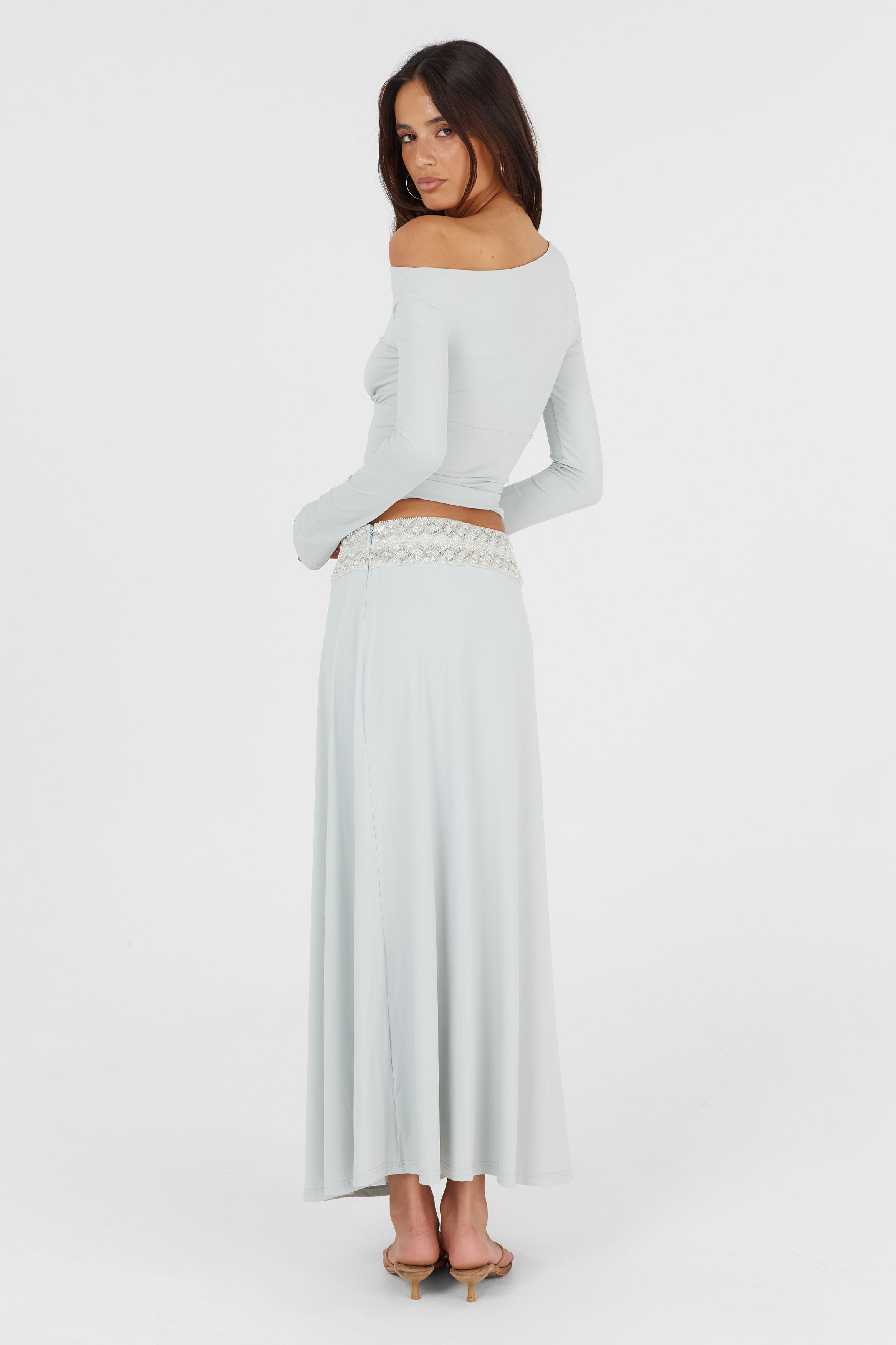Claudette Midi Skirt Blue