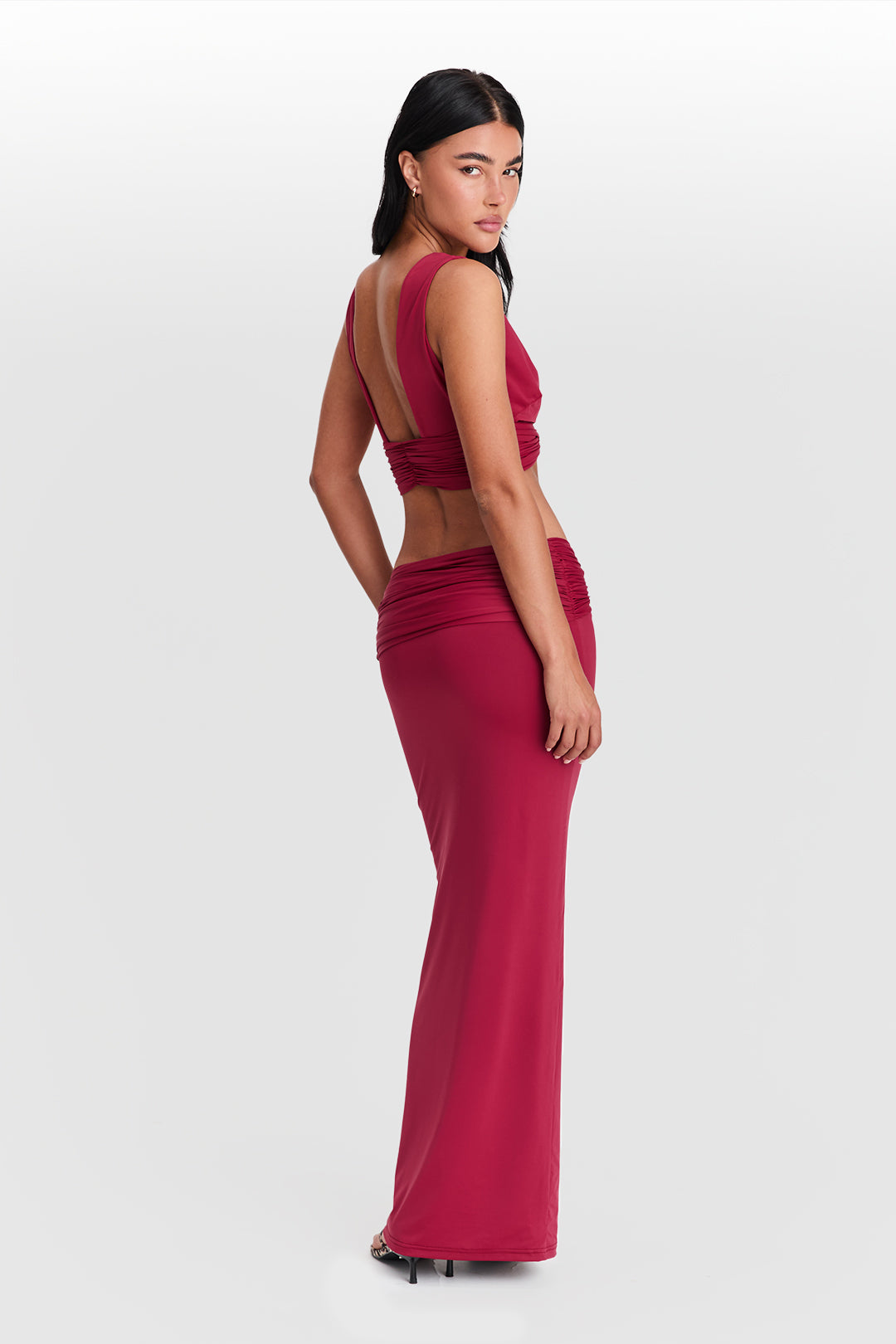 Mila Maxi Skirt Cherry Red