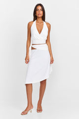 Luna Midi Skirt White