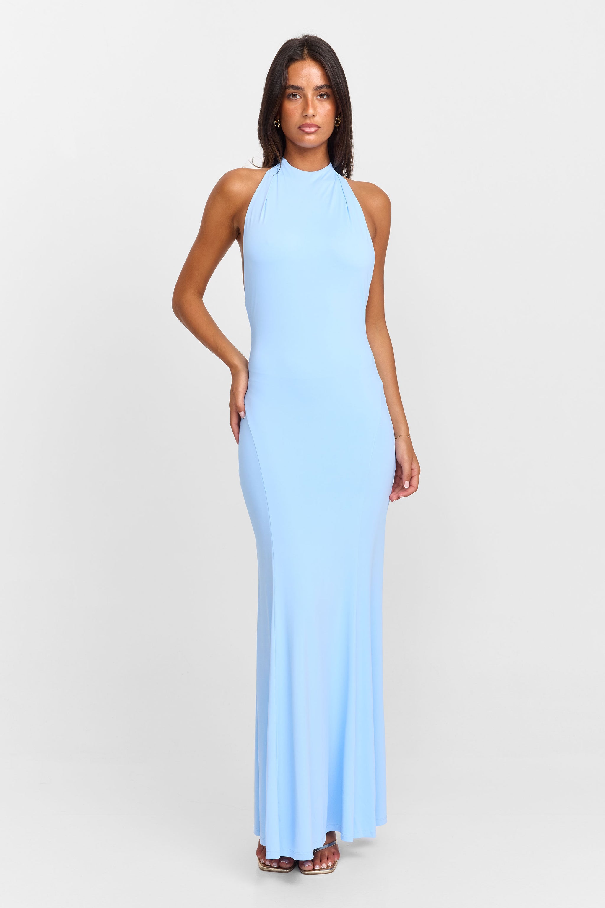 luna satin maxi dress Luna Maxi Dress Blue