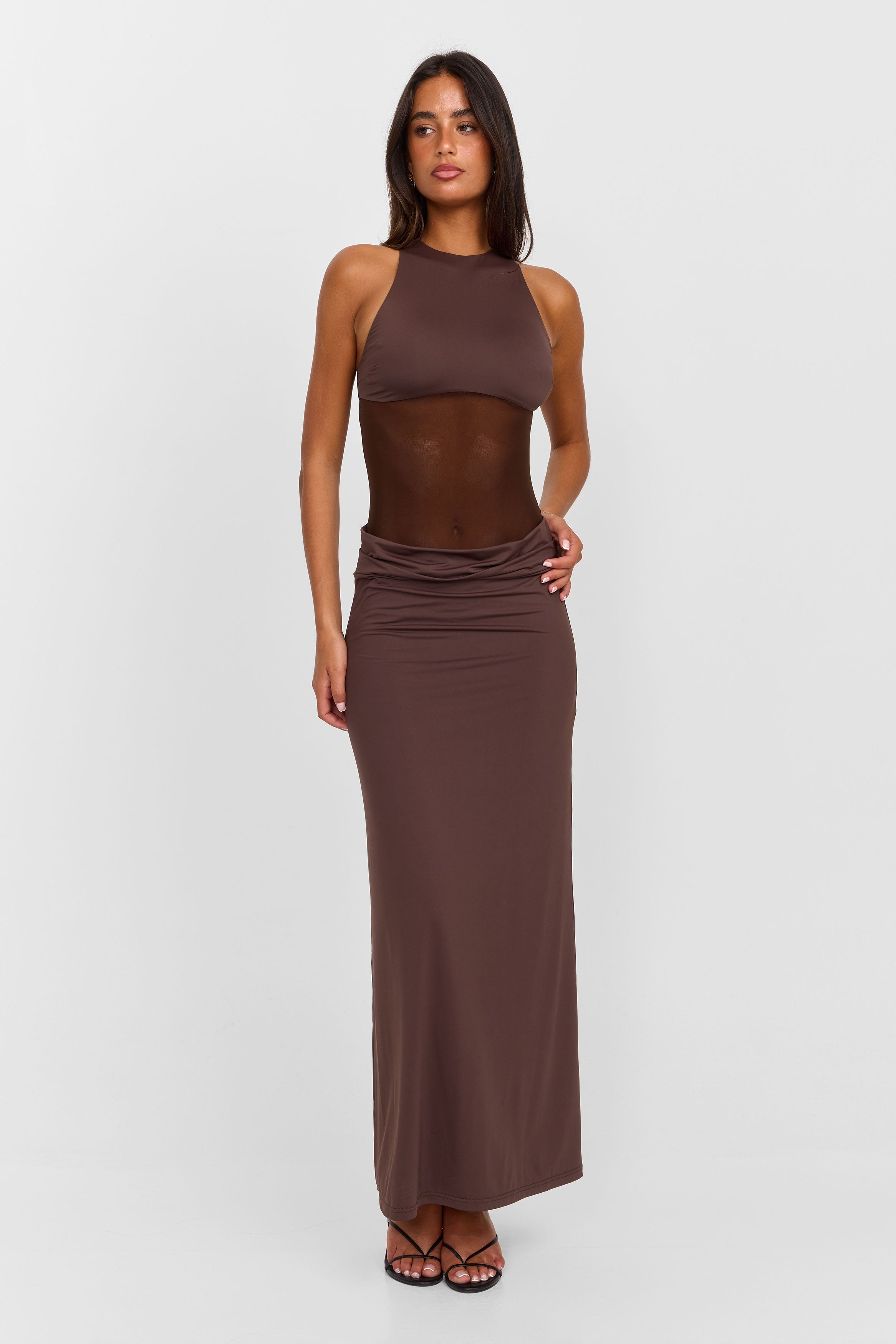 Nysa Maxi Dress Brown