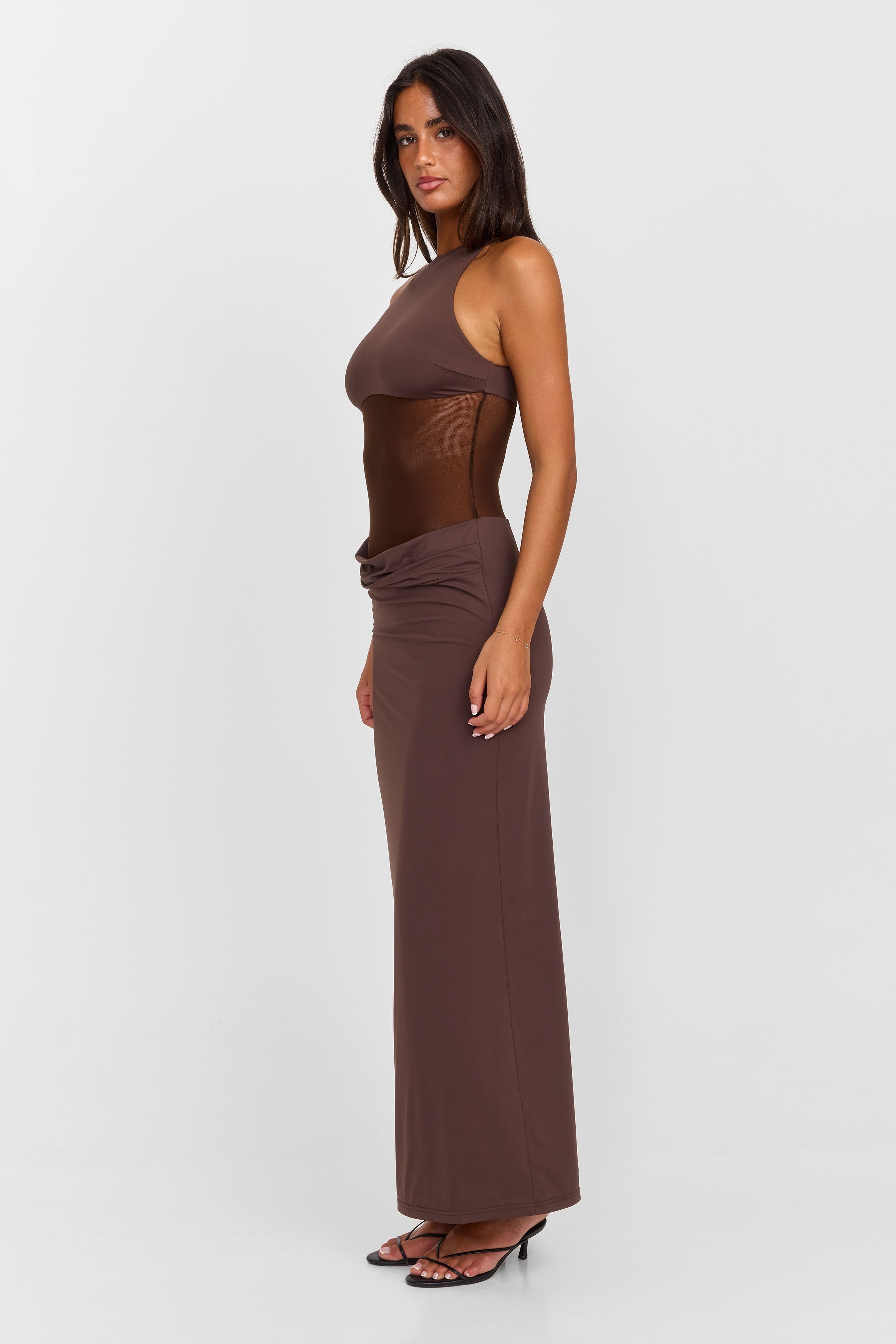 Nysa Maxi Dress Brown