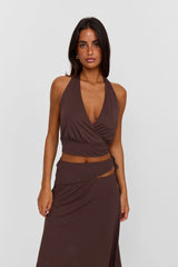 Luna Top Brown