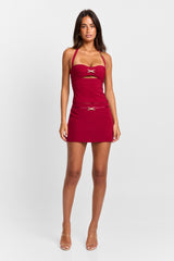 Zhara Mini Skirt Red