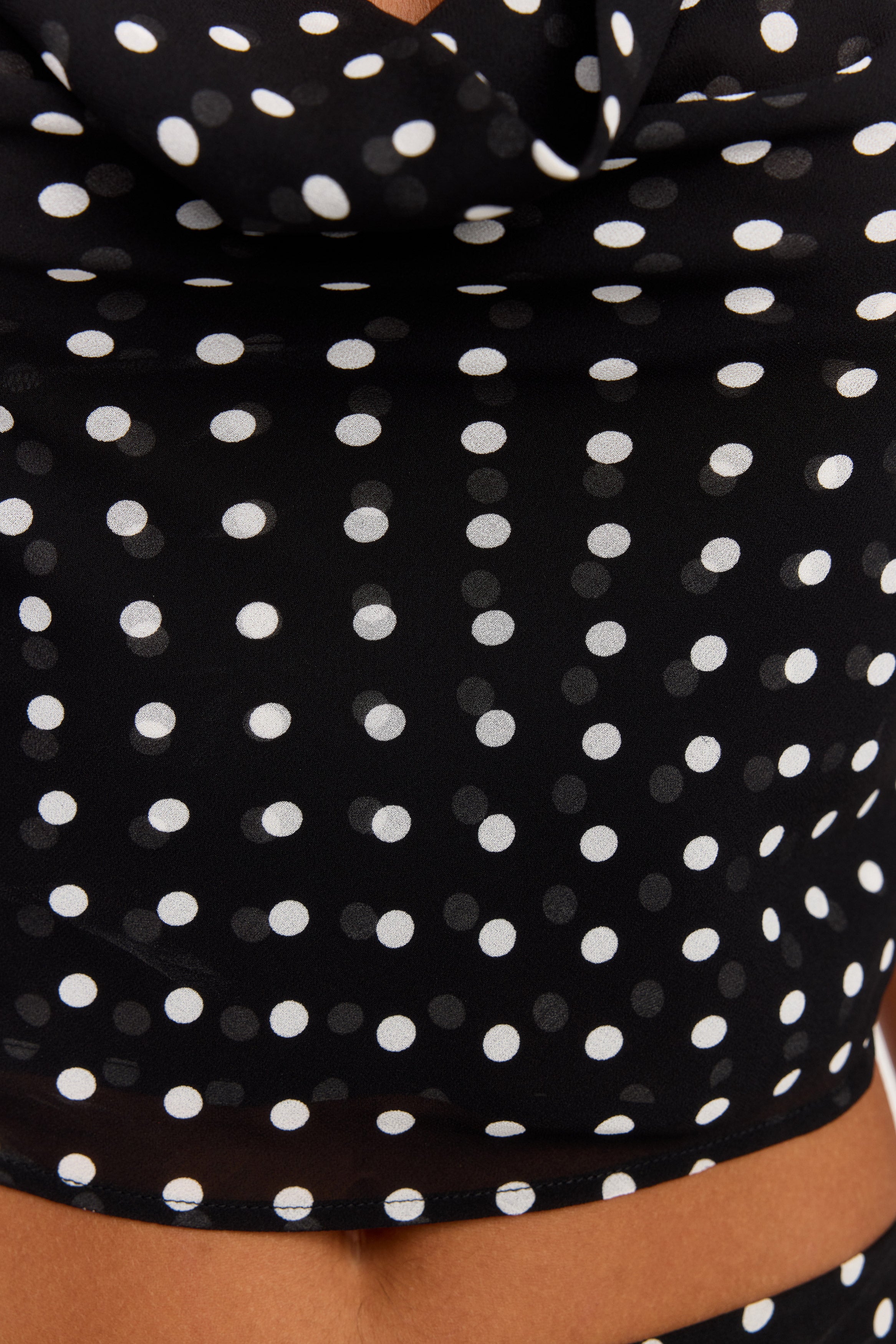 Colette Top Black Polkadot