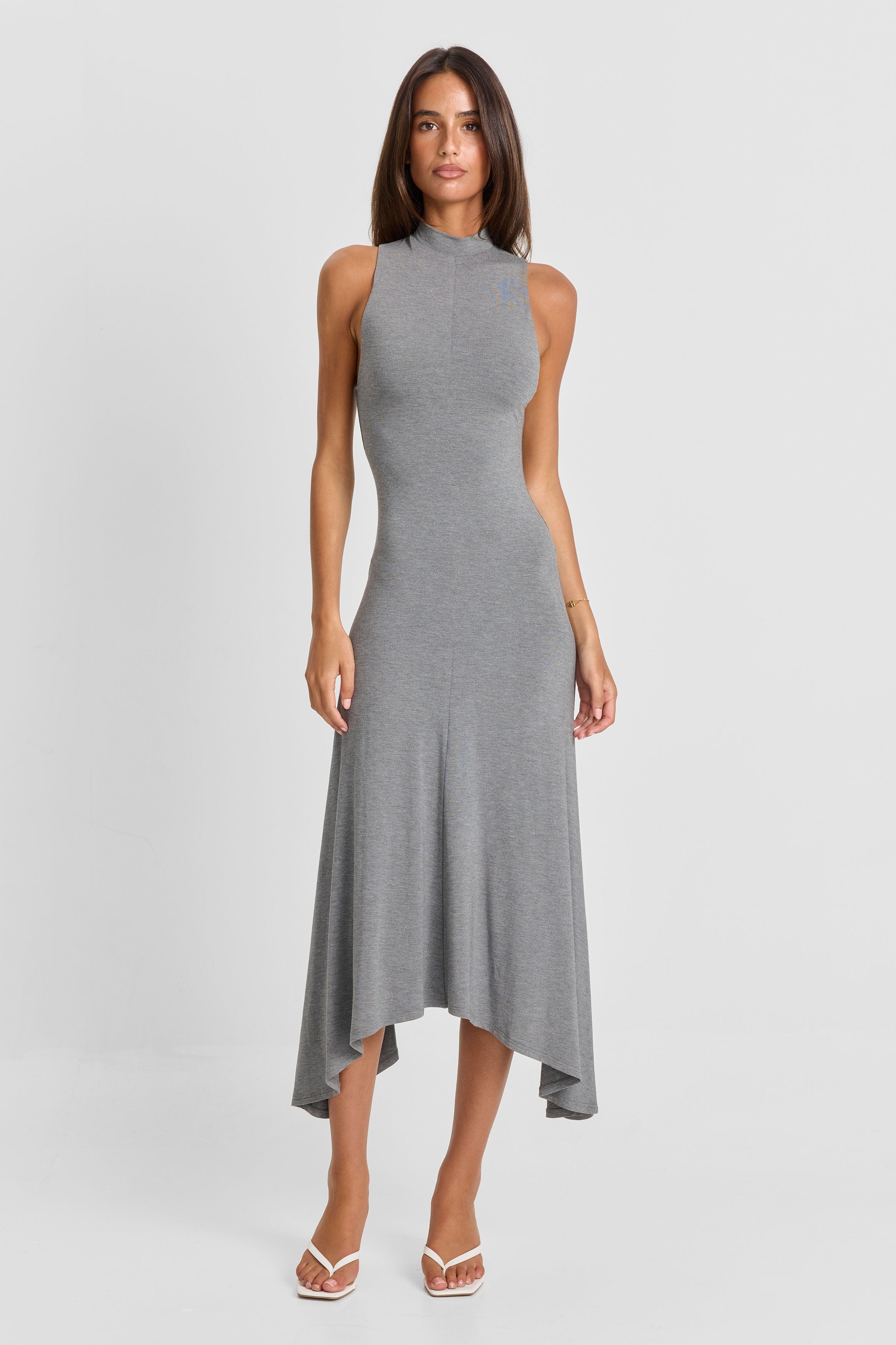 Maeve Midi Dress Grey Marle