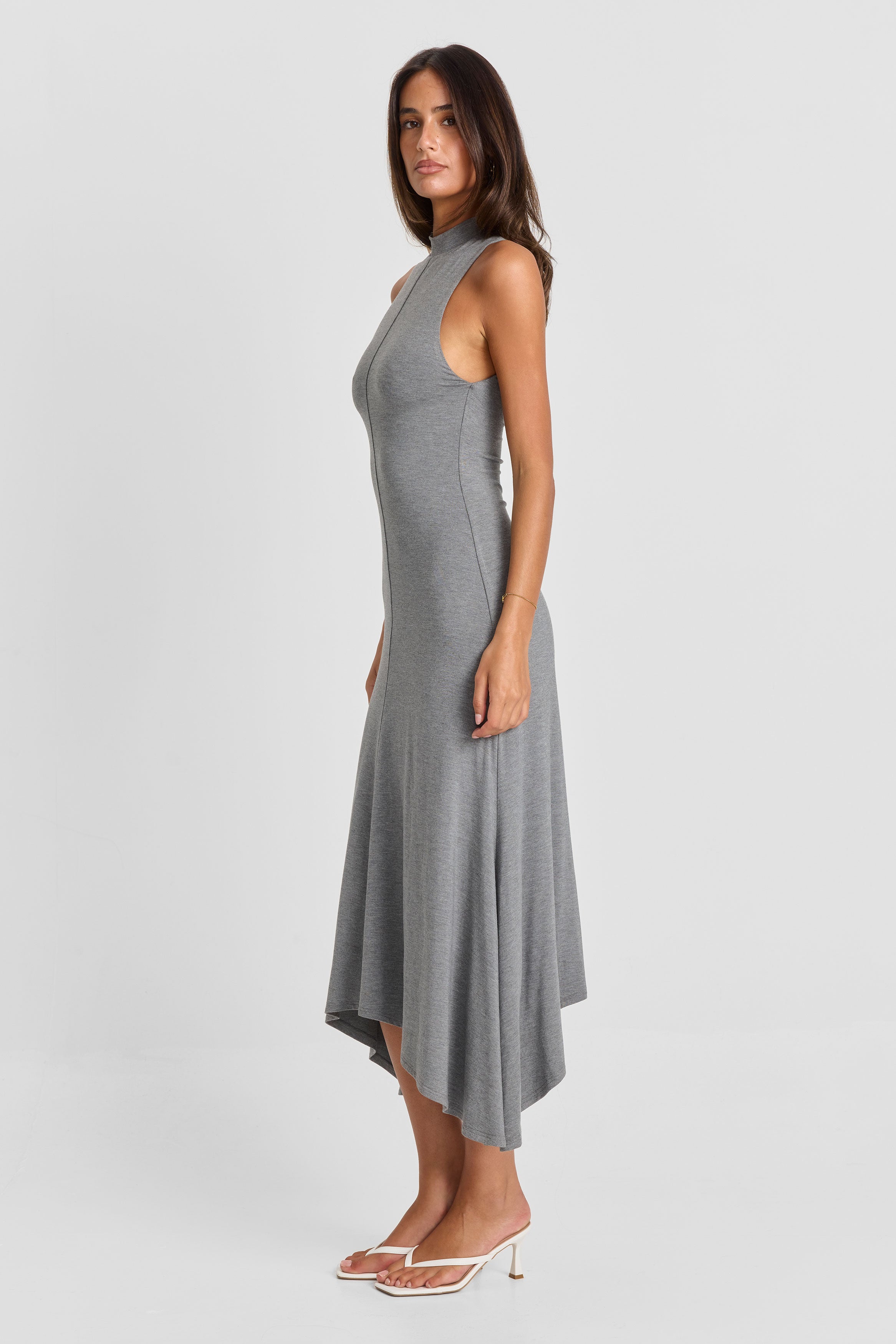 Maeve Midi Dress Grey Marle