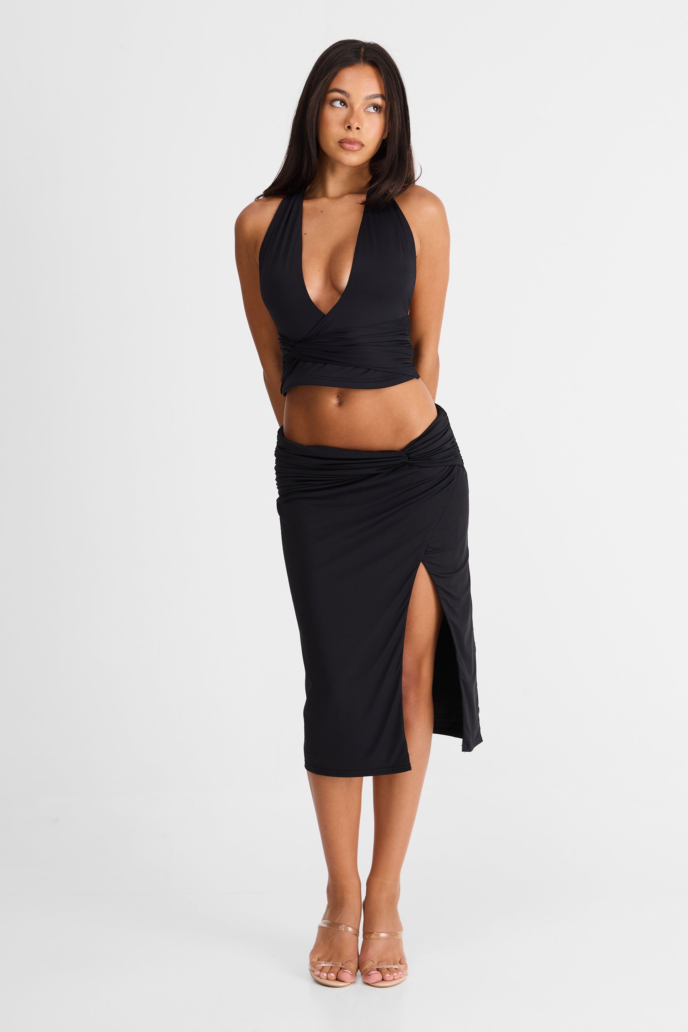 Arielle Midi Skirt Black