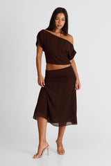 Margot Midi Skirt Chocolate