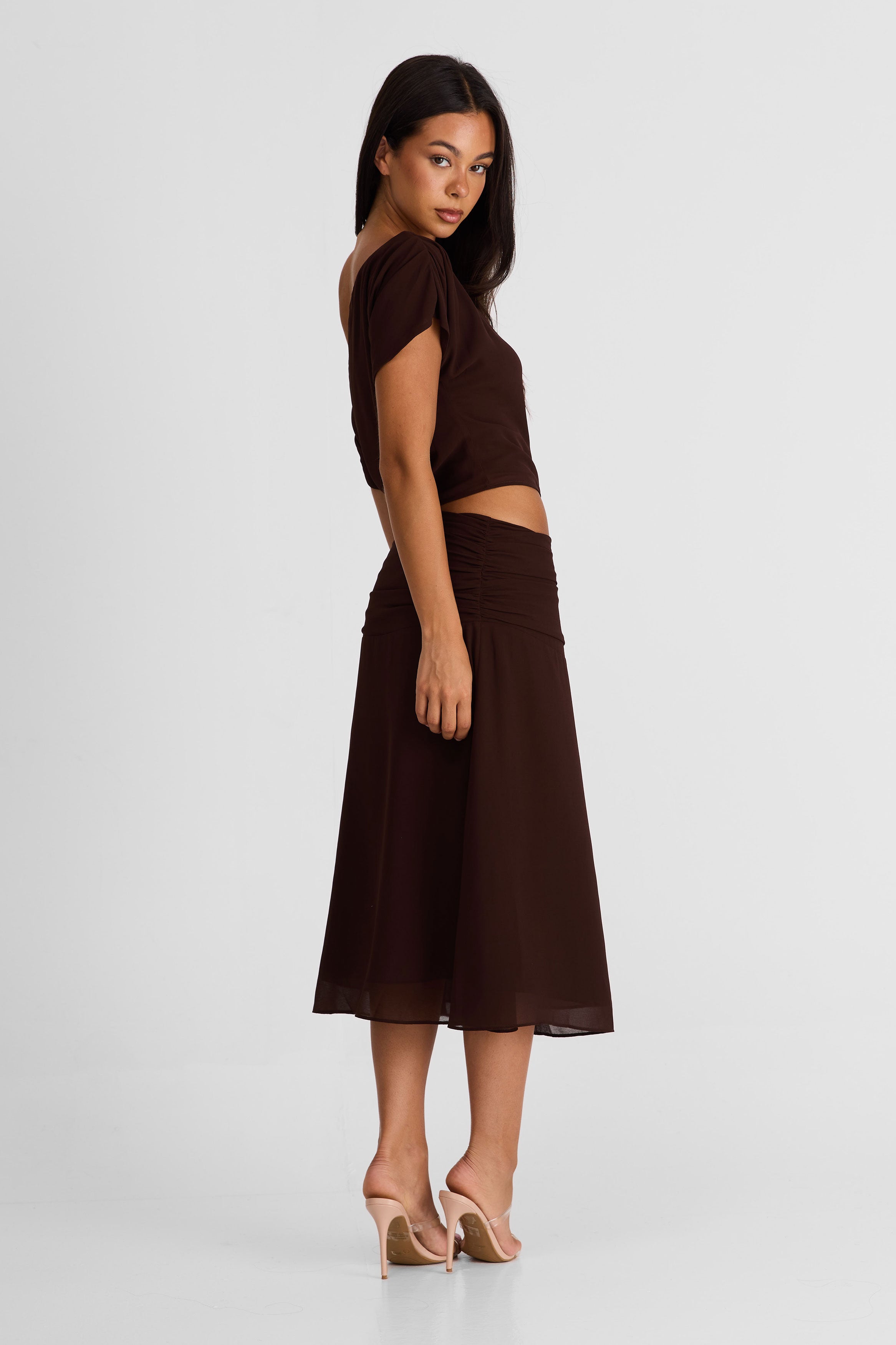 Margot Midi Skirt Chocolate