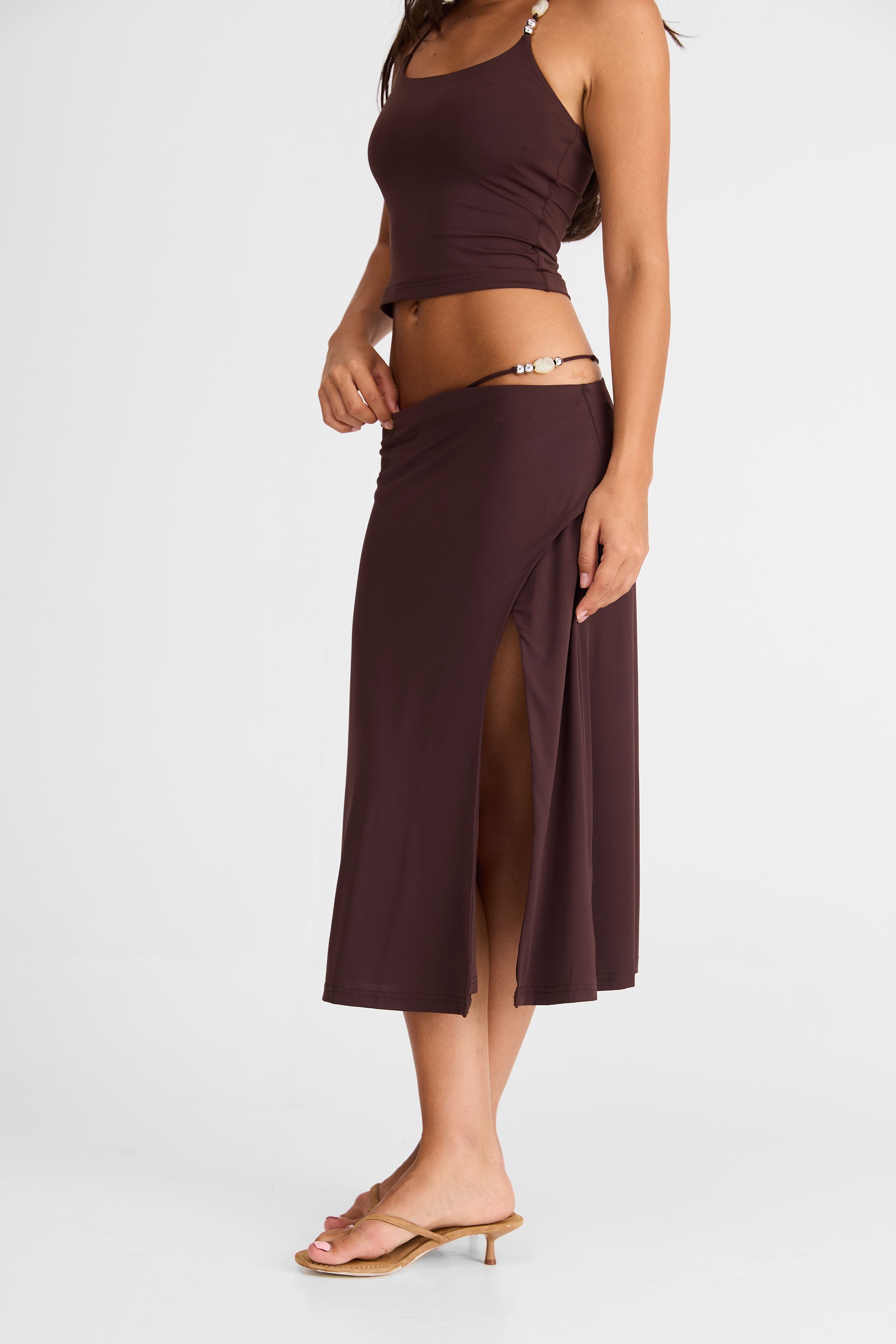 Hazel Midi Skirt Chocolate