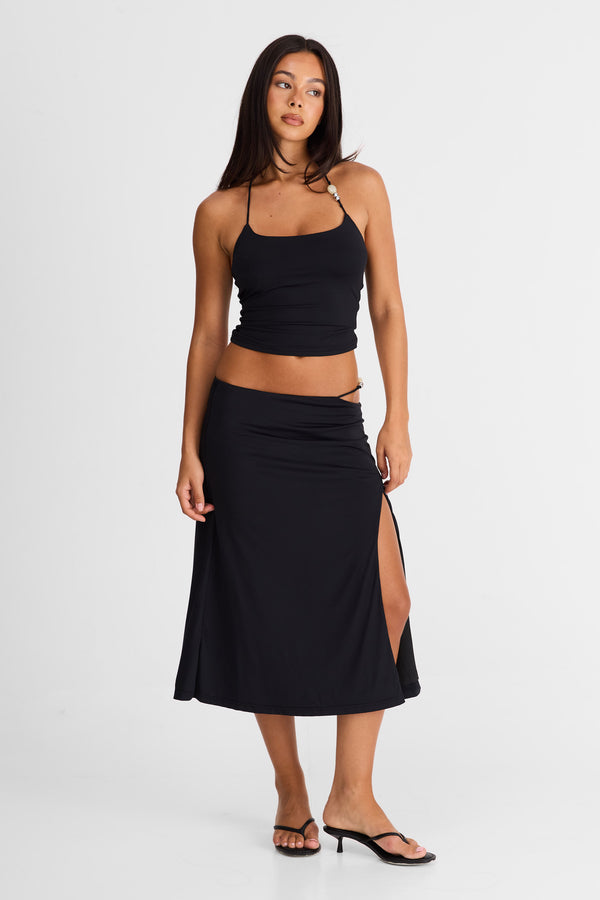 Hazel Midi Skirt Black
