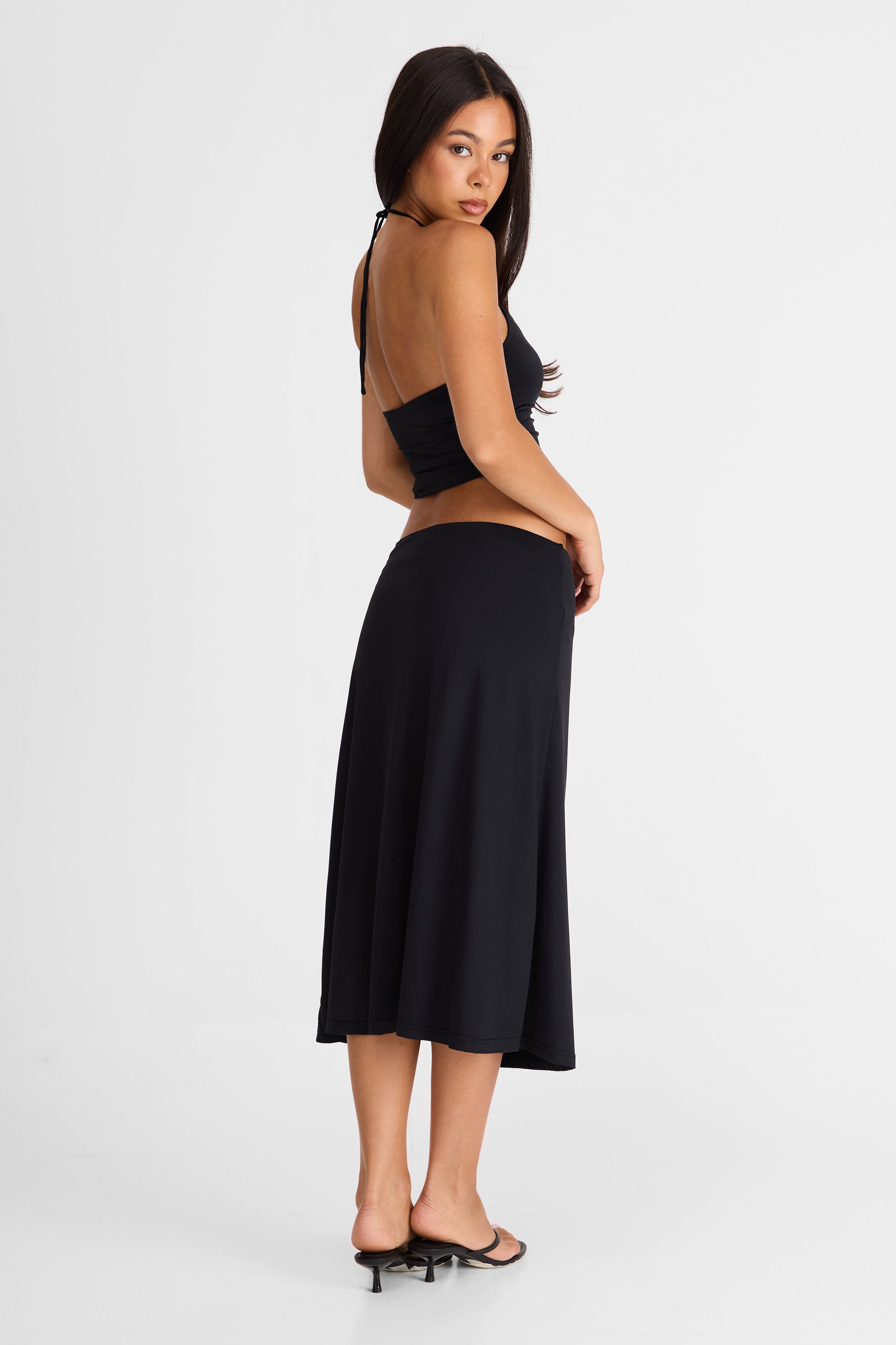 Hazel Midi Skirt Black