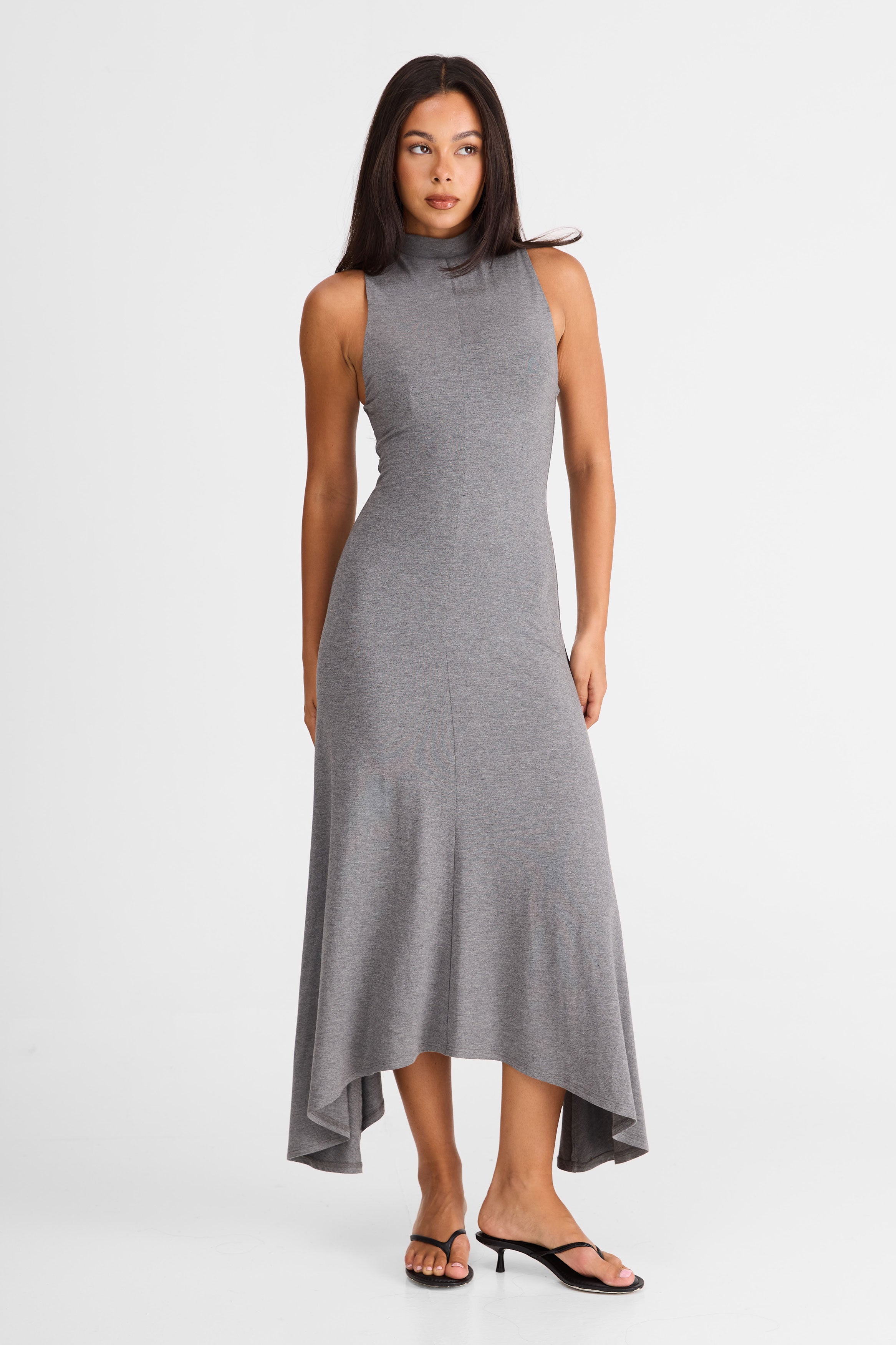 Maeve Midi Dress Grey Marle