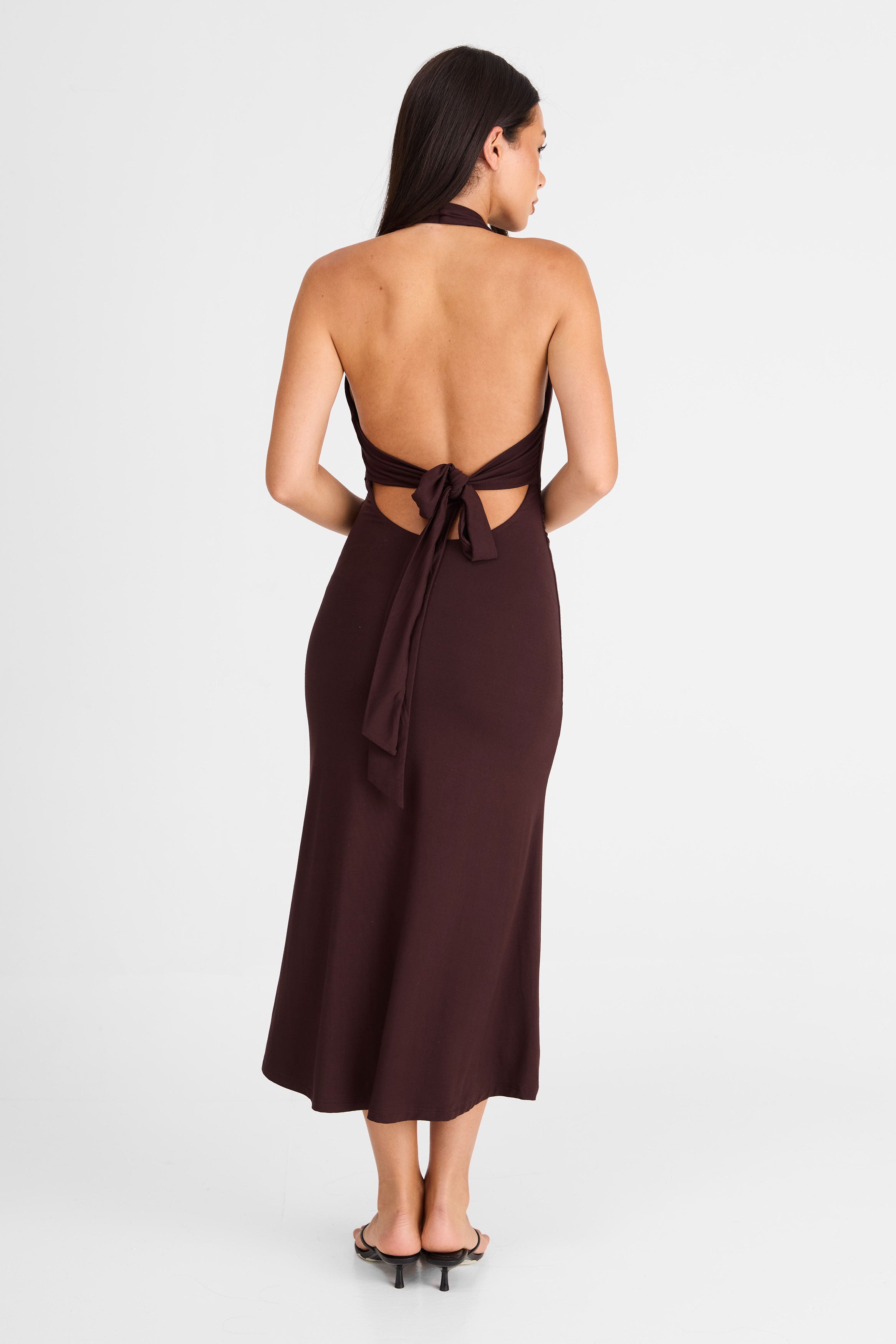 Thea Midi Dress Chocolate