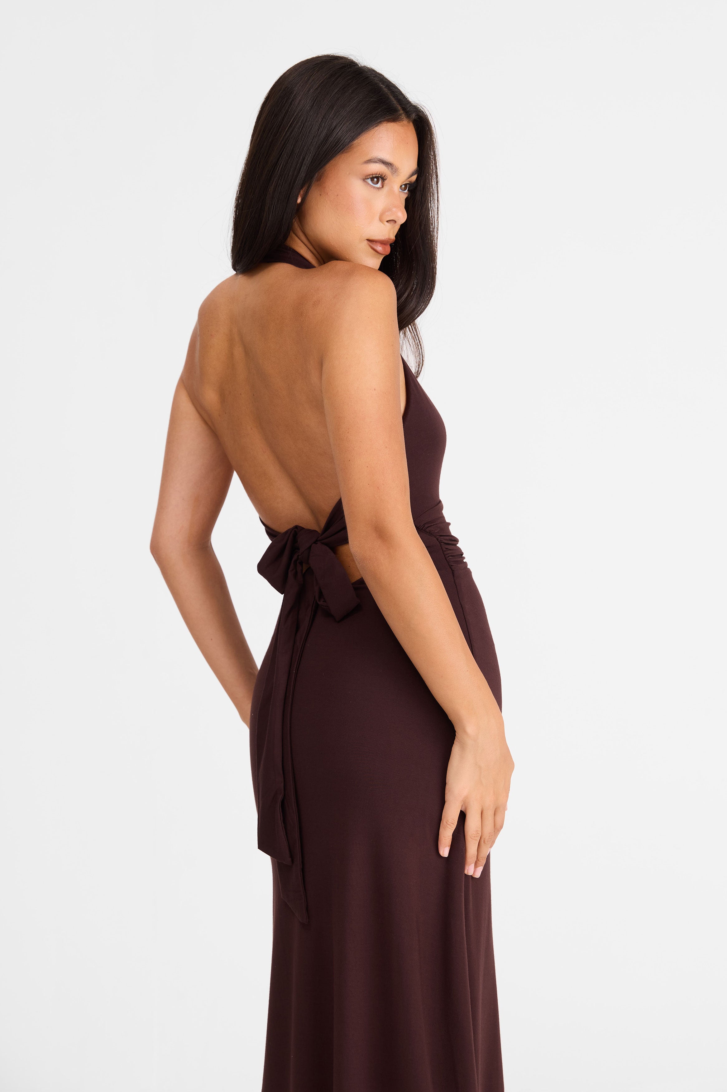 Thea Midi Dress Chocolate