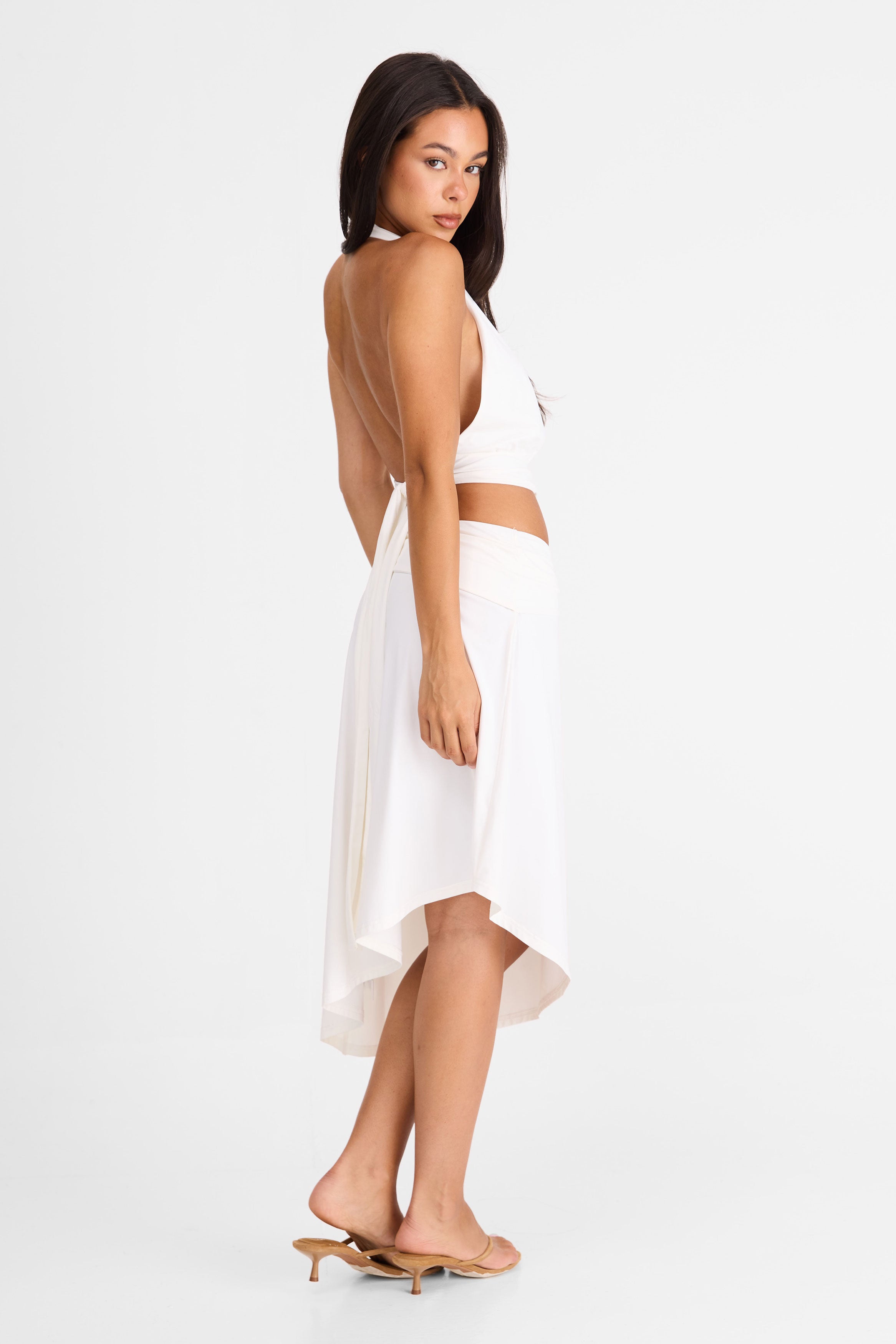 Luna Midi Skirt White