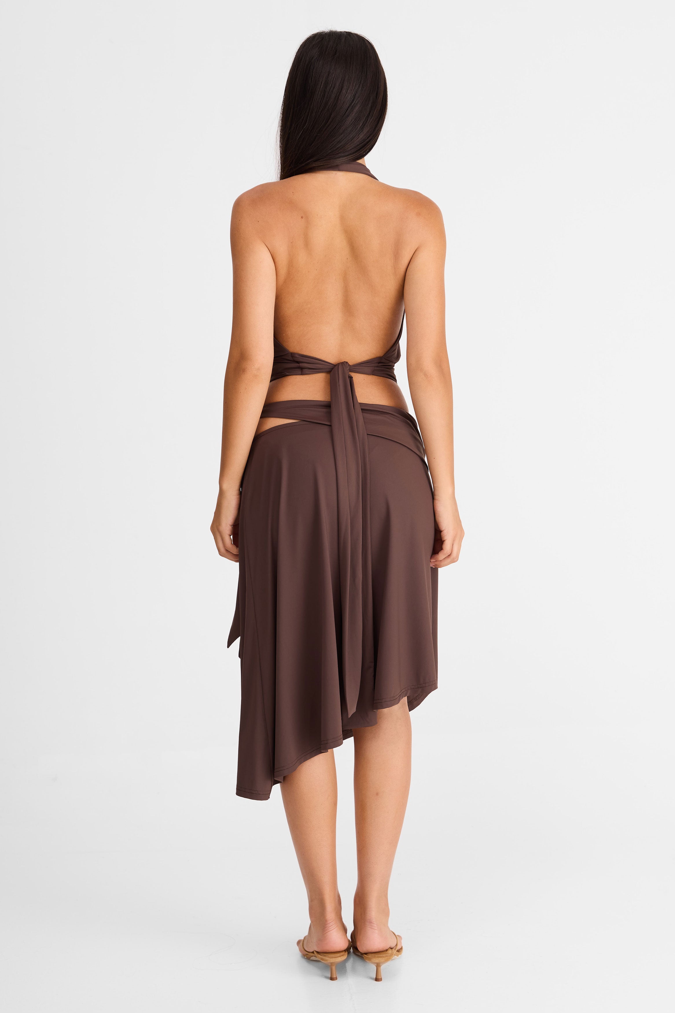 Luna Midi Skirt Brown