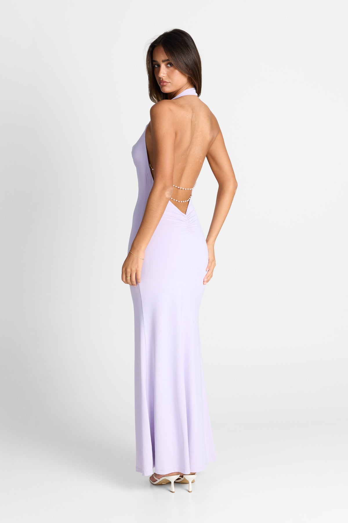 lilac backless dress Harper Color:Green custom-size Lady Wedding Dress -