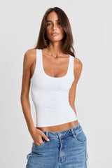 Pippa Reversible Tank White