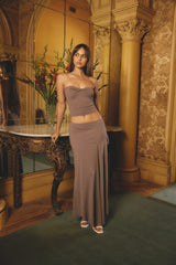 Lucinda Midi Skirt Mushroom