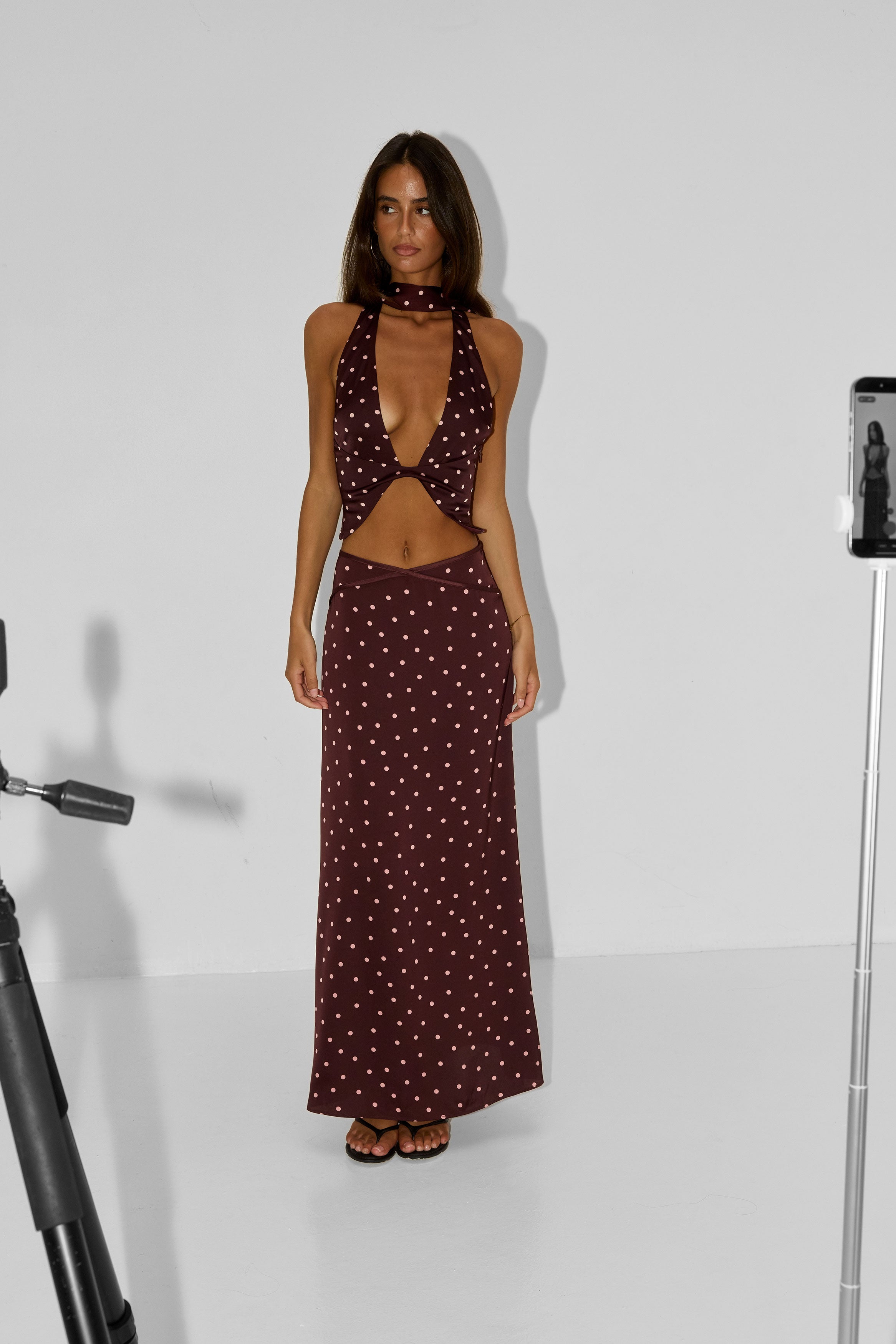 Cici Maxi Skirt Polkadot