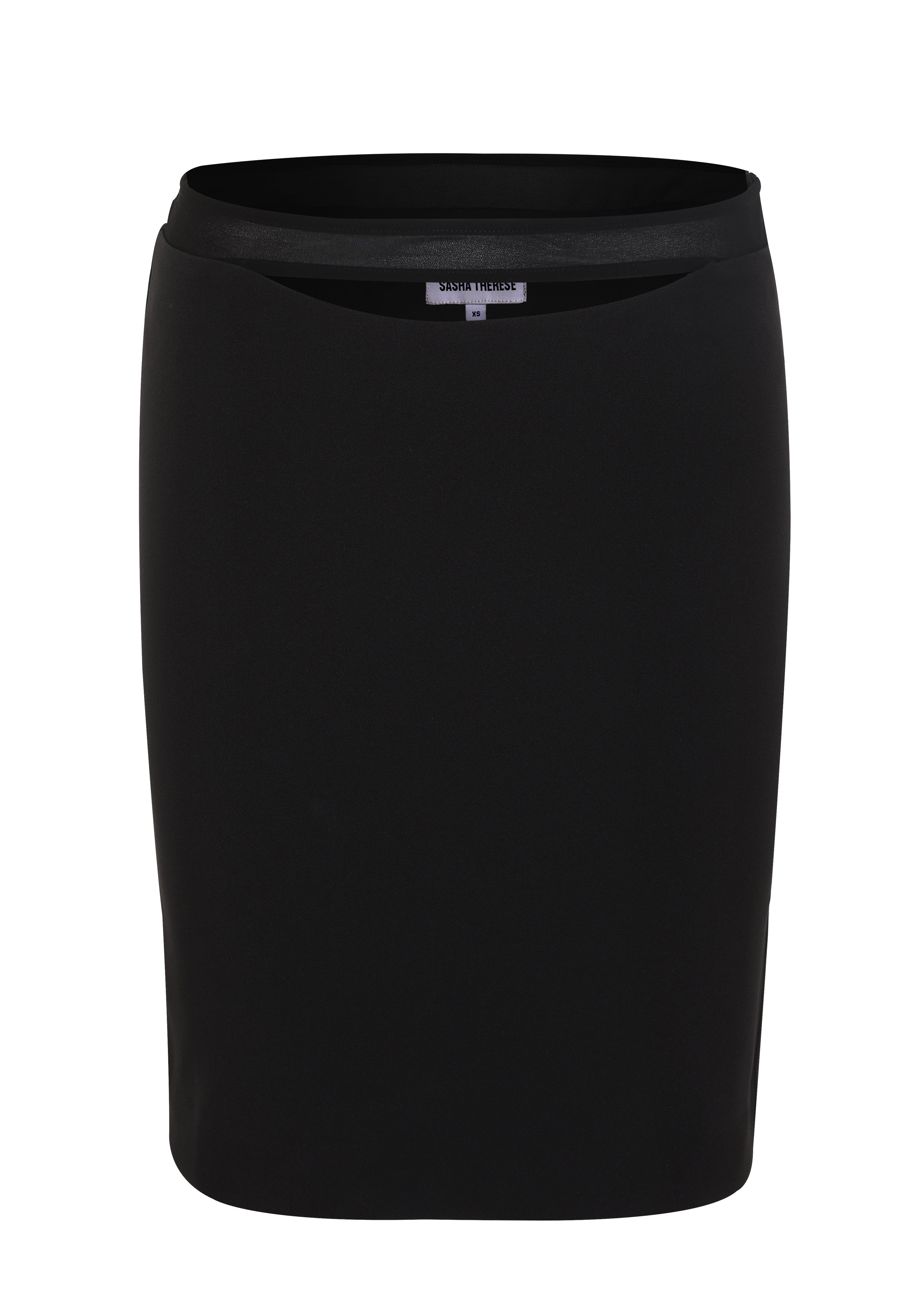 Francine Midi Skirt Black