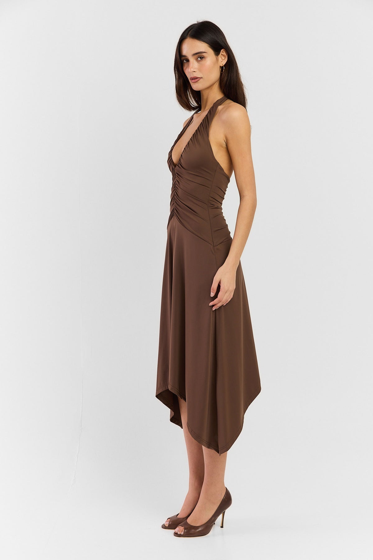Maya Midi Dress Chocolate