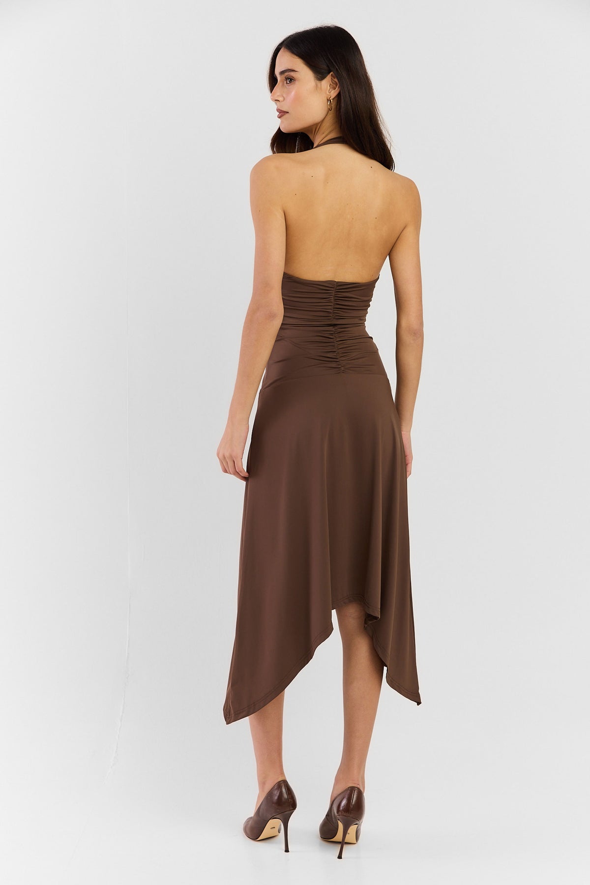 Maya Midi Dress Chocolate