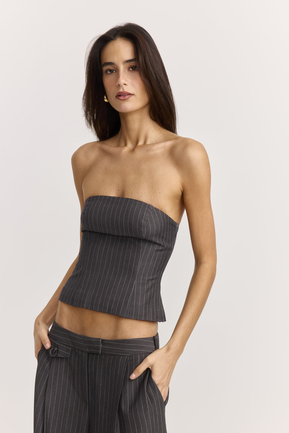 Astra Bustier Pinstripe